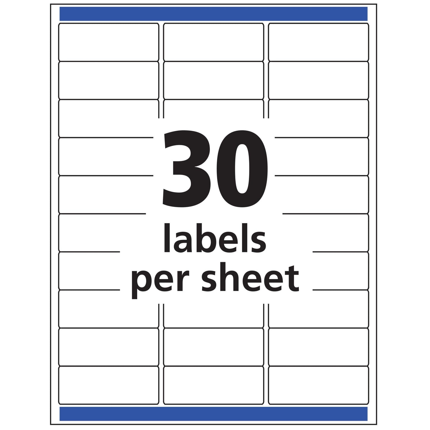 Avery Printable Address Labels with Sure Feed, 1" x 2-5/8", Matte Clear, 300 Blank Mailing Labels (18660) One Size 300 labels