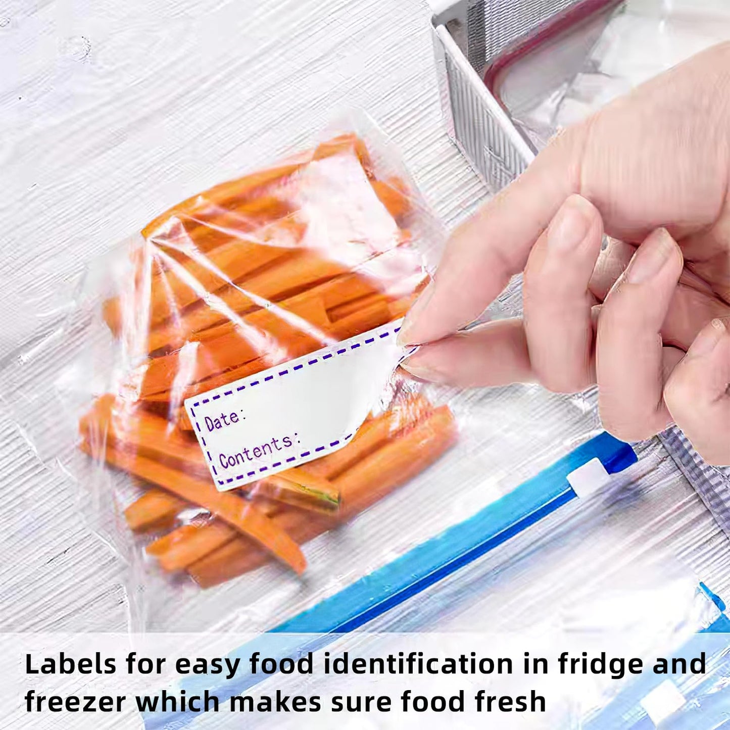 Removable Food Storage Labels for Home and Restaurant Use, Refrigerator Storage Labels Food Storage Stickers Large Bottle Label Easy Clean Leaves No Residue