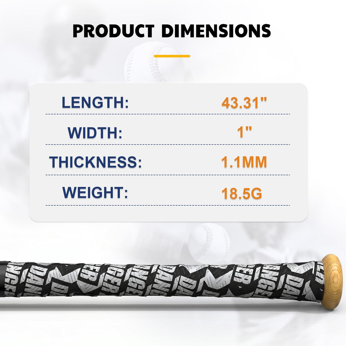 JAYA Bat Grip Tape 2 Pack Mixed Color - 1.1mm Cushioned Full Adhesive | Anti-Slip Sweat-Wicking | Pro-Level Control for Youth Adult Baseball Softball Players Danger