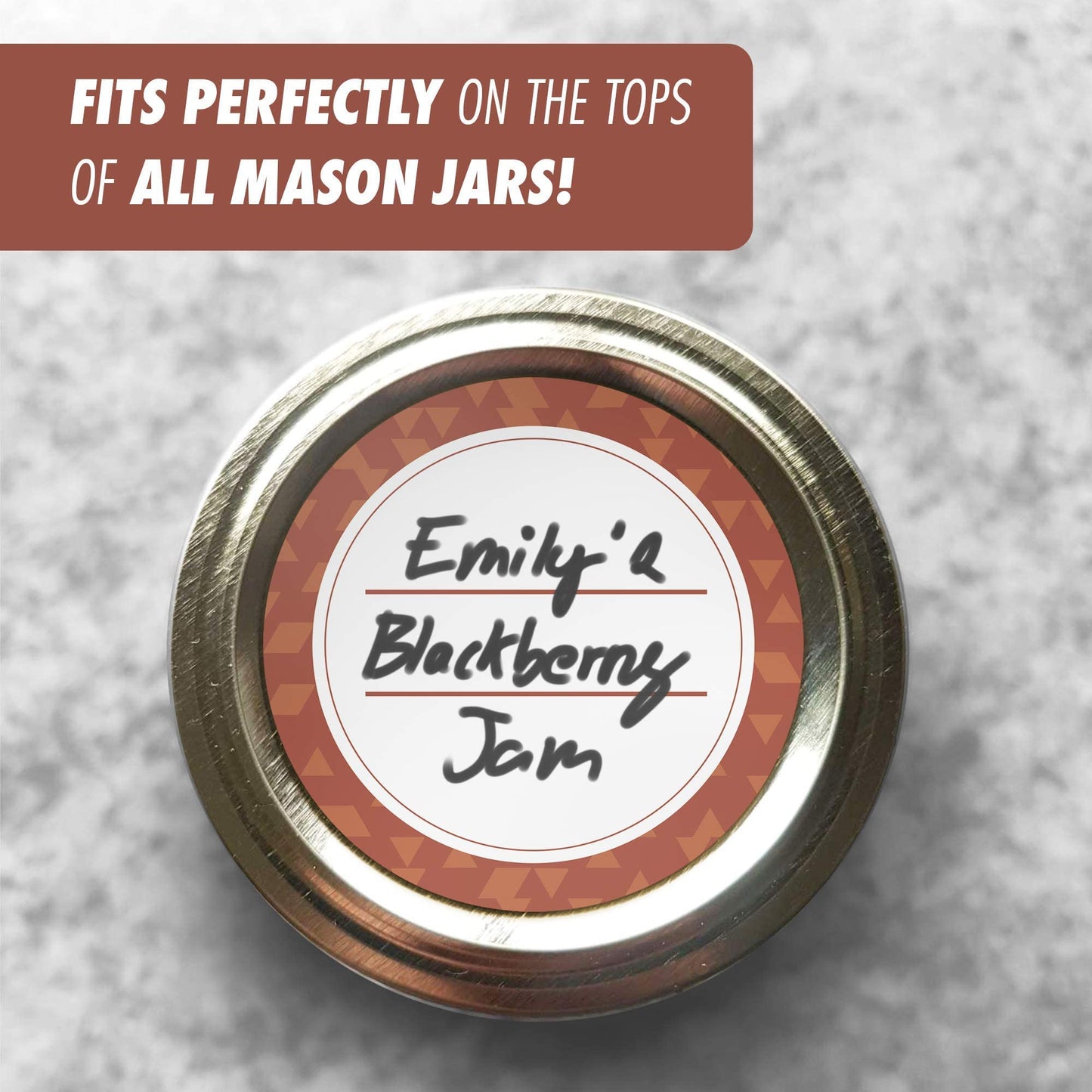 MESS Dissolvable Canning Labels for Jars – 200 Dissolvable Mason Jar Labels - Dissolvable Food Labels for Containers - Jam Homemade Canning Jar Labels Stickers - Removable Mason Jar Labels 2" Chestnut