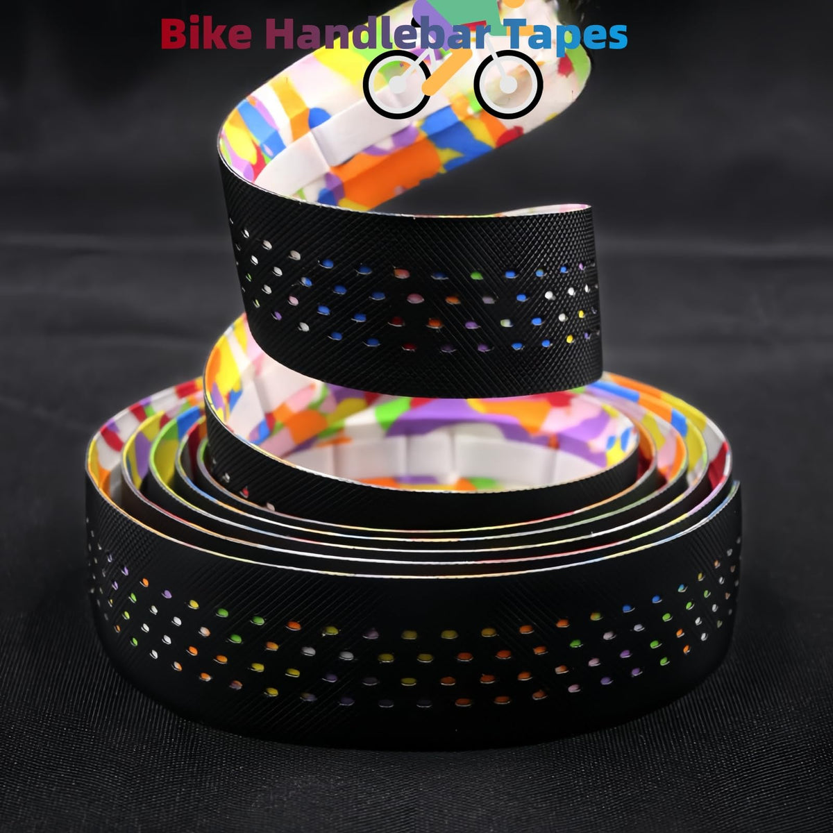 Bike Handlebar Tapes for Road Bike Mountain Bike MTB Bicycle Self-Adhesive Anti-Slip Comfortable Grips Handlebar Tape Sweat Absorption Design Tapes with End Plug,Blue Blue