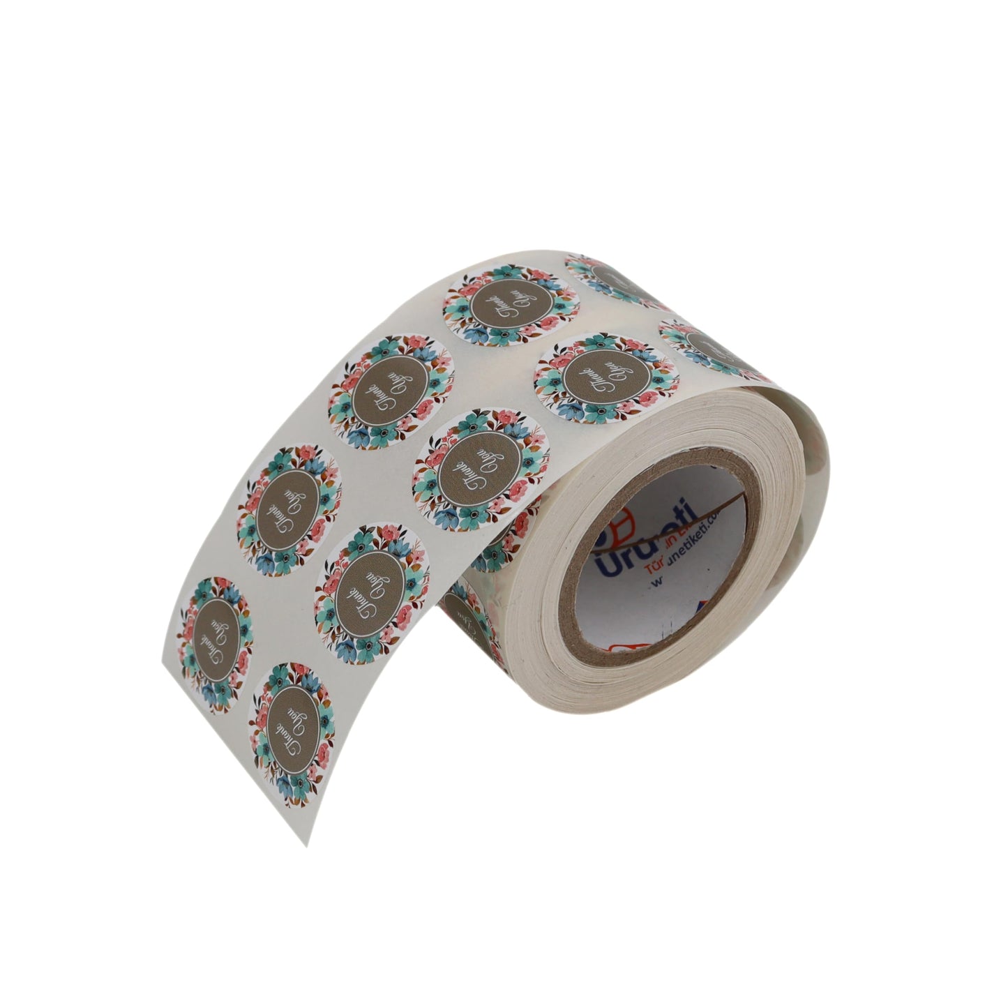 1000pcs 1''Inch Thank You Stickers for Greeting Cards Thank You Plastic Based Label Stickers Floral Design Flower Bouquets Self Adhesive Label (Tear Resistant) (1 Inch, Design 1) 1 Inch