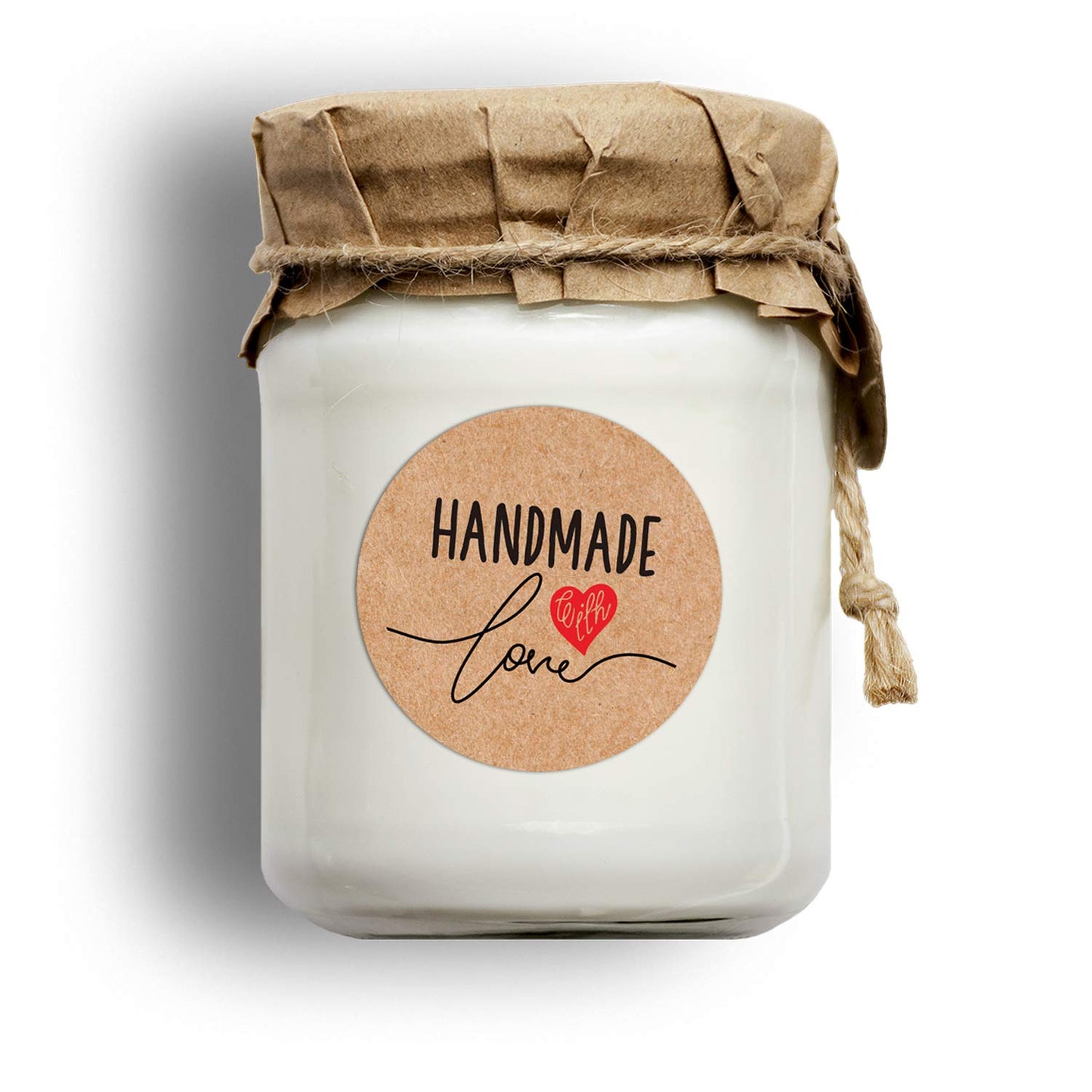 Handmade with Love Stickers, Handmade Packaging, Homemade with Love Stickers, Baked with Love Stickers, 6 Different Designs, 1.4 Inches, 500 Adhesive Labels Per Roll.