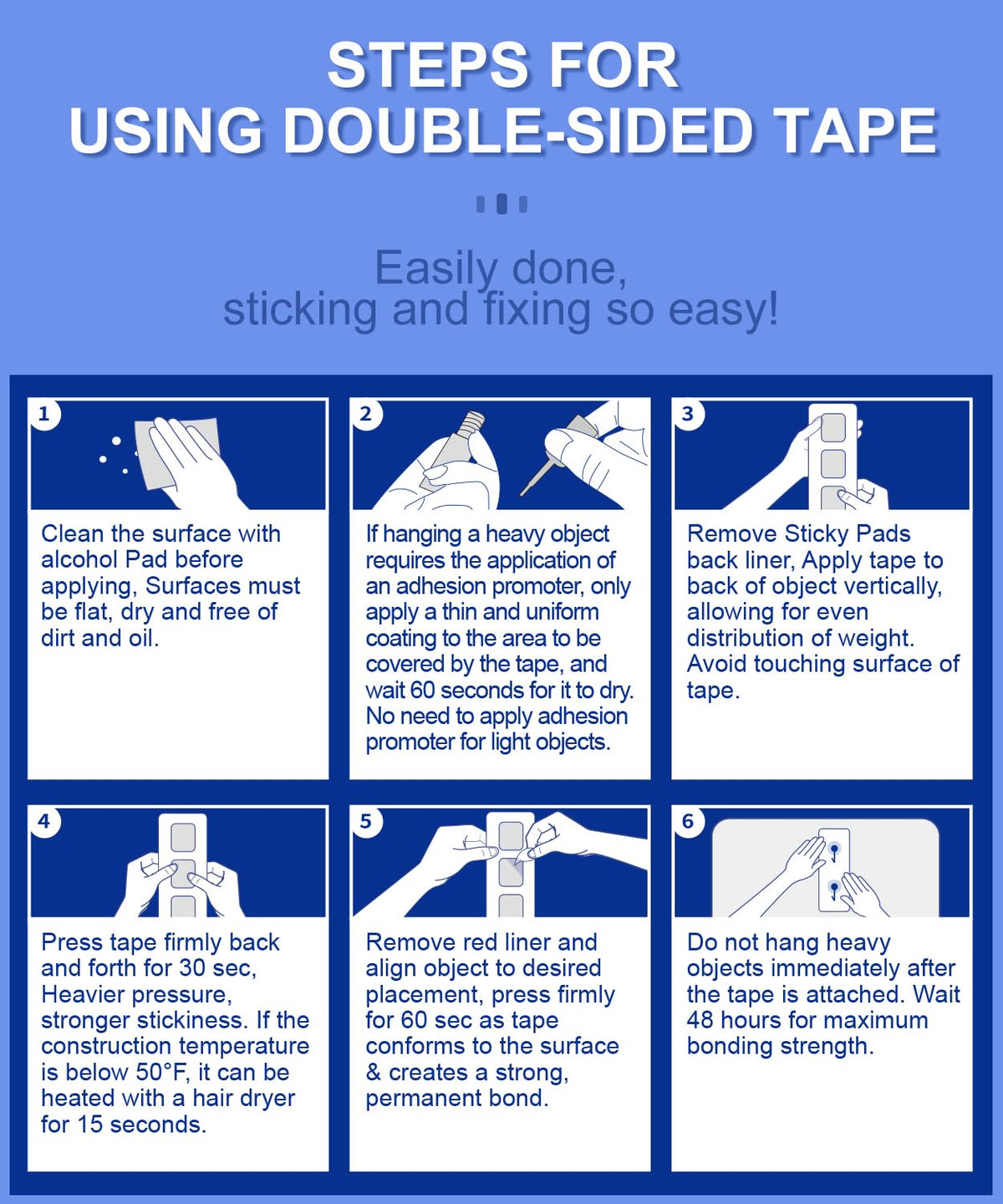 PHIXBEAR Double Sided Sticky Pads, Strong Adhesive Tape Squares Heavy Duty Waterproof Heat Resistant, Extreme Mounting Foam Tape,Car Home Outdoor Use, 12 Pcs 2.36x2.36 Inch 12Pcs SQ 2.36"x2.36"
