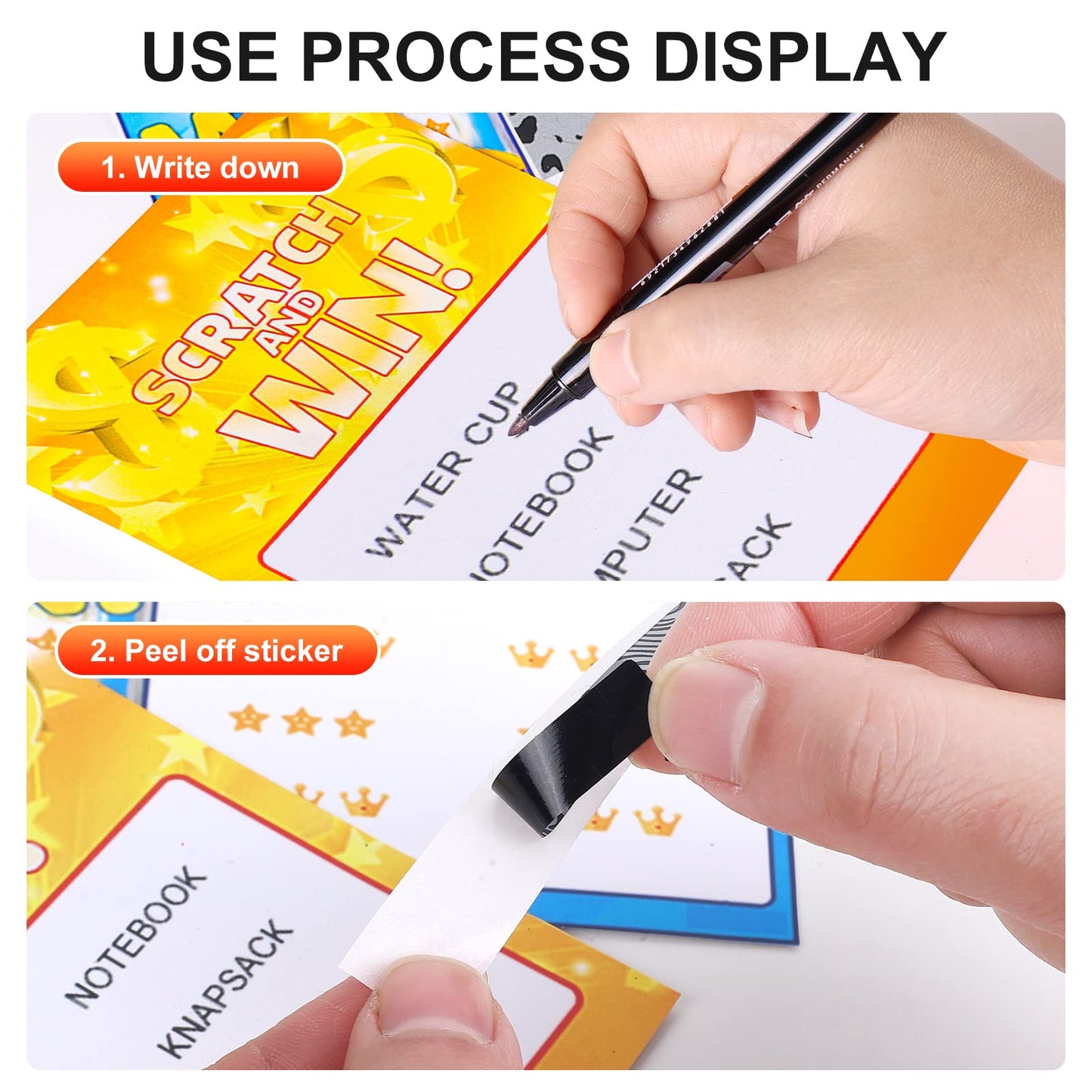 Scratch Off Sticker self-Adhesive Scratch Off Label 0.315x1.575inch 1000pcs/roll