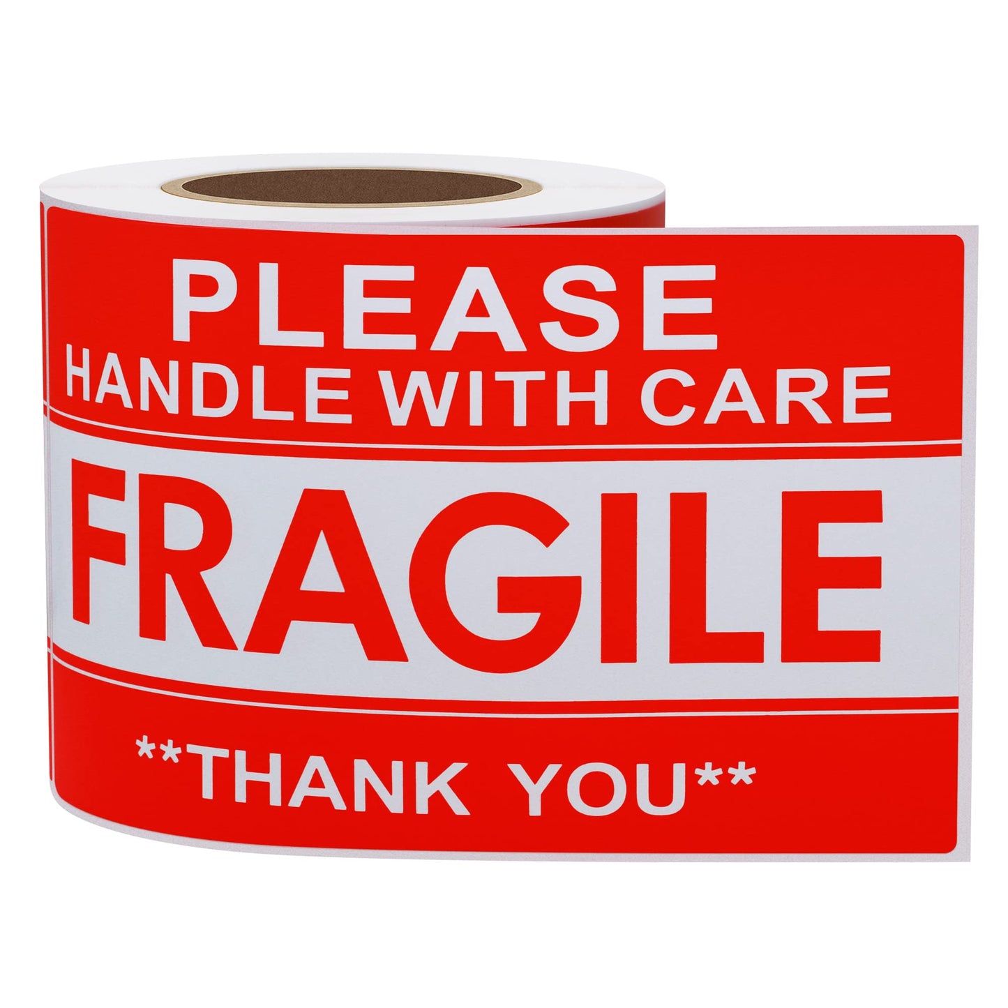 Hybsk Please Handle with Care Fragile Stickers Warning Labels for Shipping Packing Thank You Total 100 Labels Per Roll (3x5 Inch) 3x5 Inch