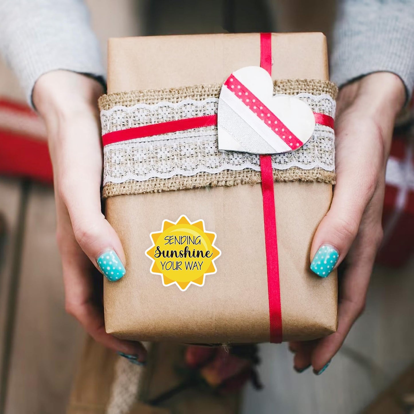 500pcs Sending Sunshine Your Way Small Business Sticker Roll - Summer, Handmade, Gift Packaging