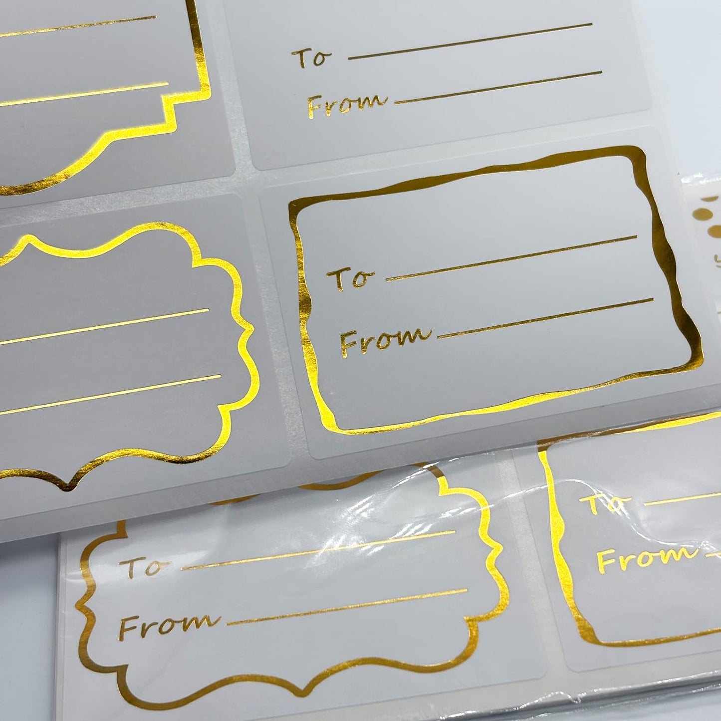 Name Tag Gold Foil Holiday Present Stickers to and from Labels for Christmas Party Wedding Birthday Valentines's Day Present Supplies,3x2 inches,80 Pcs Per Pack