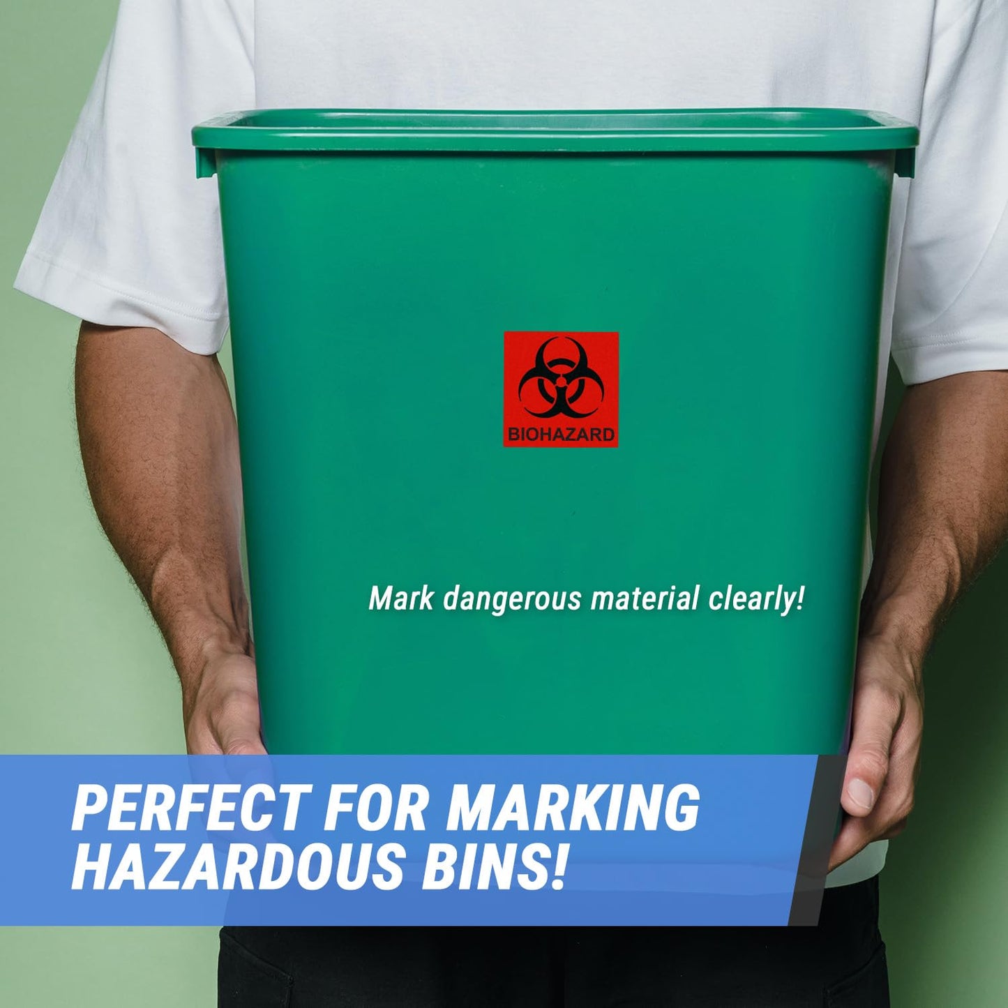 300 Labels - DOT Biohazard Labels - Biohazard Stickers (2 x 2 inch, Red) for Hospitals, Clinics or Shipping & Handling