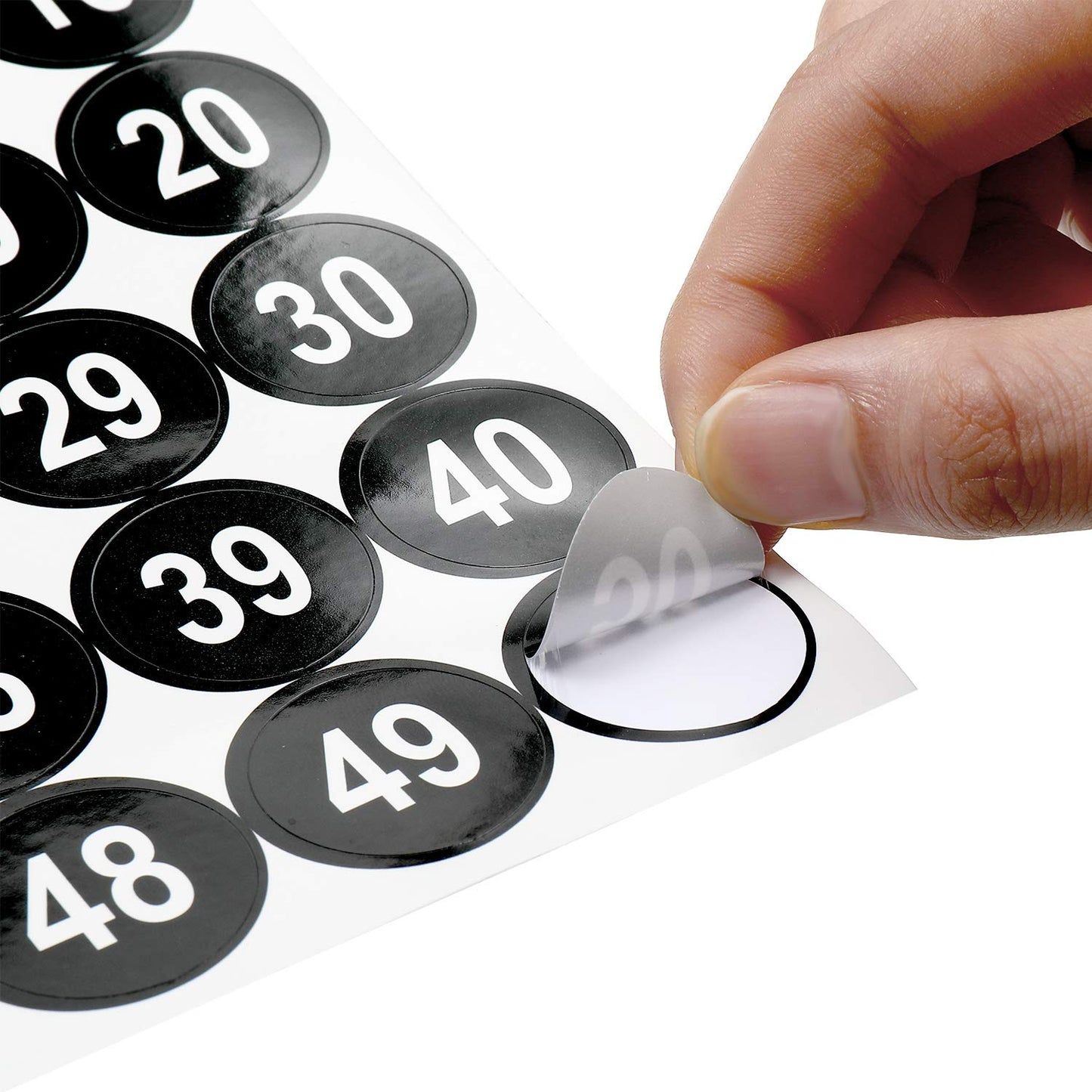 10 Sheets 1 to 50 Number Stickers Vinyl Consecutive Number Stickers Self Adhesive Decal for Indoor and Outdoor Waterproof Labels Number Inventory Stickers for Inventory Classification(Black,1 Inch) Black 1 Inch