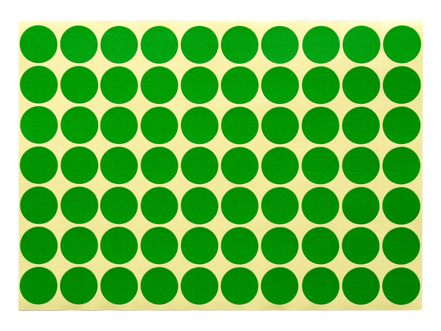 dealzEpic - Round Green Color Dot Stickers - Self Adhesive Peel and Stick Paper Label | Inventory/Storage Organizing/Planning Tool - Pack of 15 Sheets