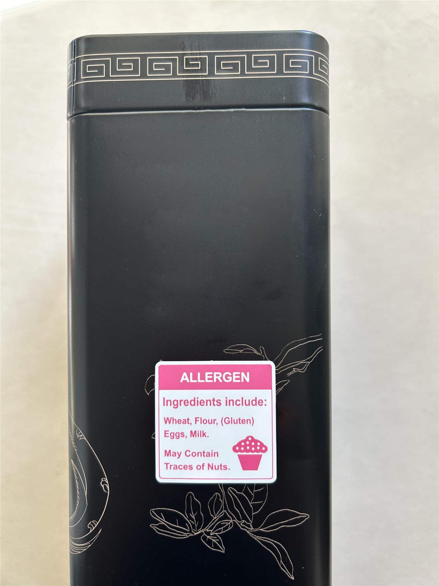 Allergy Sticker for Cake,1.5 inch 300pcs Pink Allergen Labels for Bakery