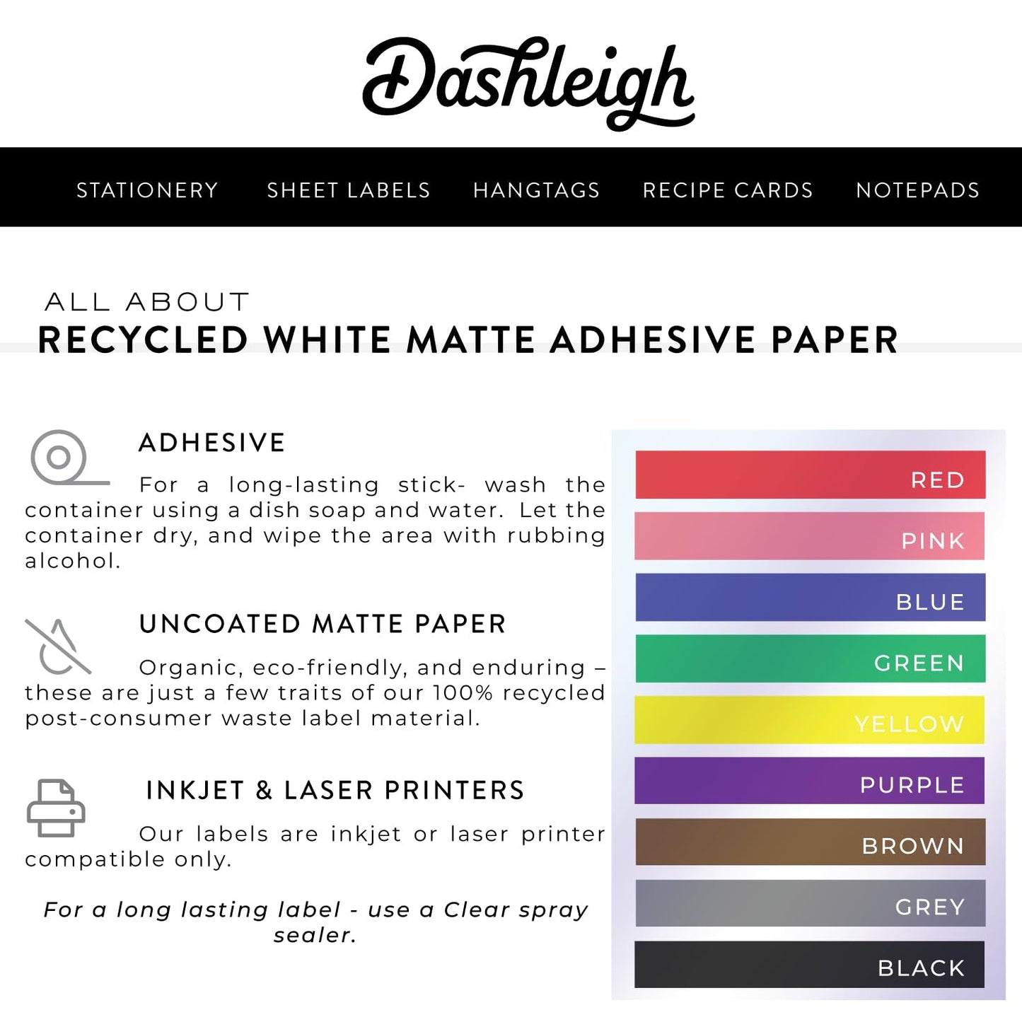 120 Printable Candle Labels, 100% Recycled White Adhesive Paper (Square Labels, 2 x 2 in.)