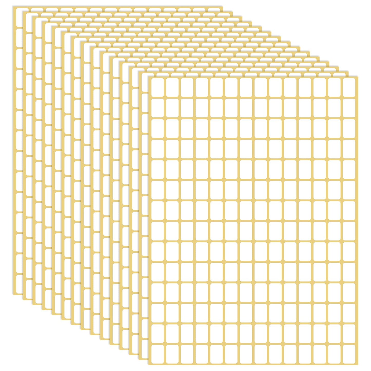 2940 Pcs White Labels Sticker Small Blank Price Stickers Removable Rectangular Labels for Envelopes File Folders Jars Boxes School Office Kitchen 15 Sheets(9x13mm) 9x13mm