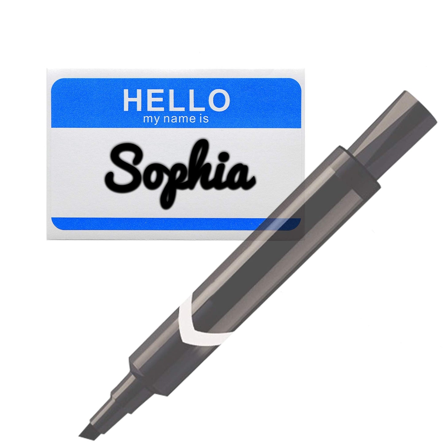 Hello My Name is Stickers Identification Badges Name Badge Label - Peel and Stick for School, Home & Office – 50 Stickers
