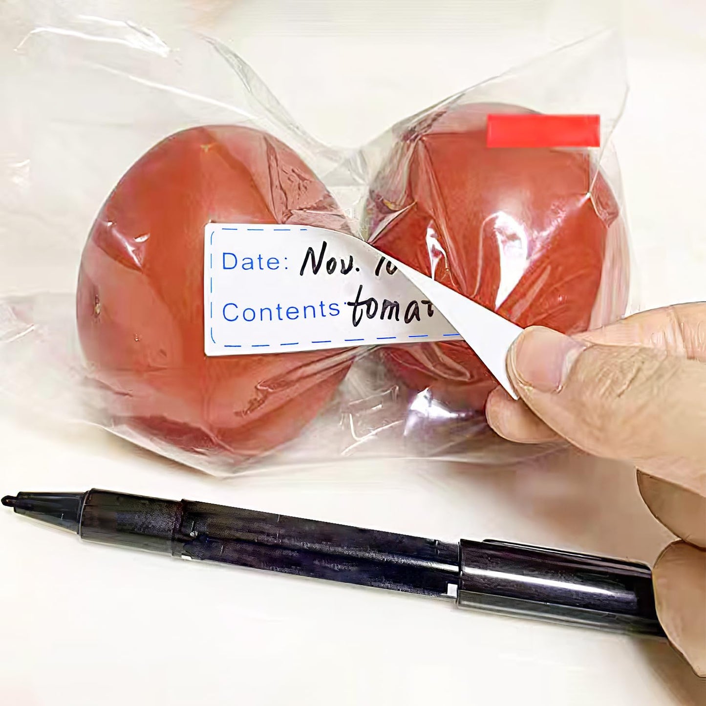 Removable Food Storage Labels for Home and Restaurant Use, Refrigerator Storage Labels Food Storage Stickers Large Bottle Label Easy Clean Leaves No Residue