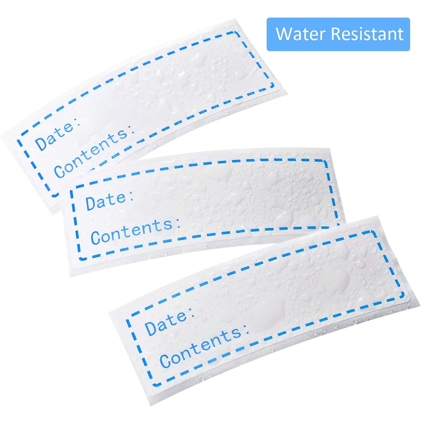 500 Pieces Food Freezer Labels 1 x 3 inches Self-Adhesive Removable Storage Refrigerator Food Date Labels Easy Clean Leaves No Residue (Blue) Blue