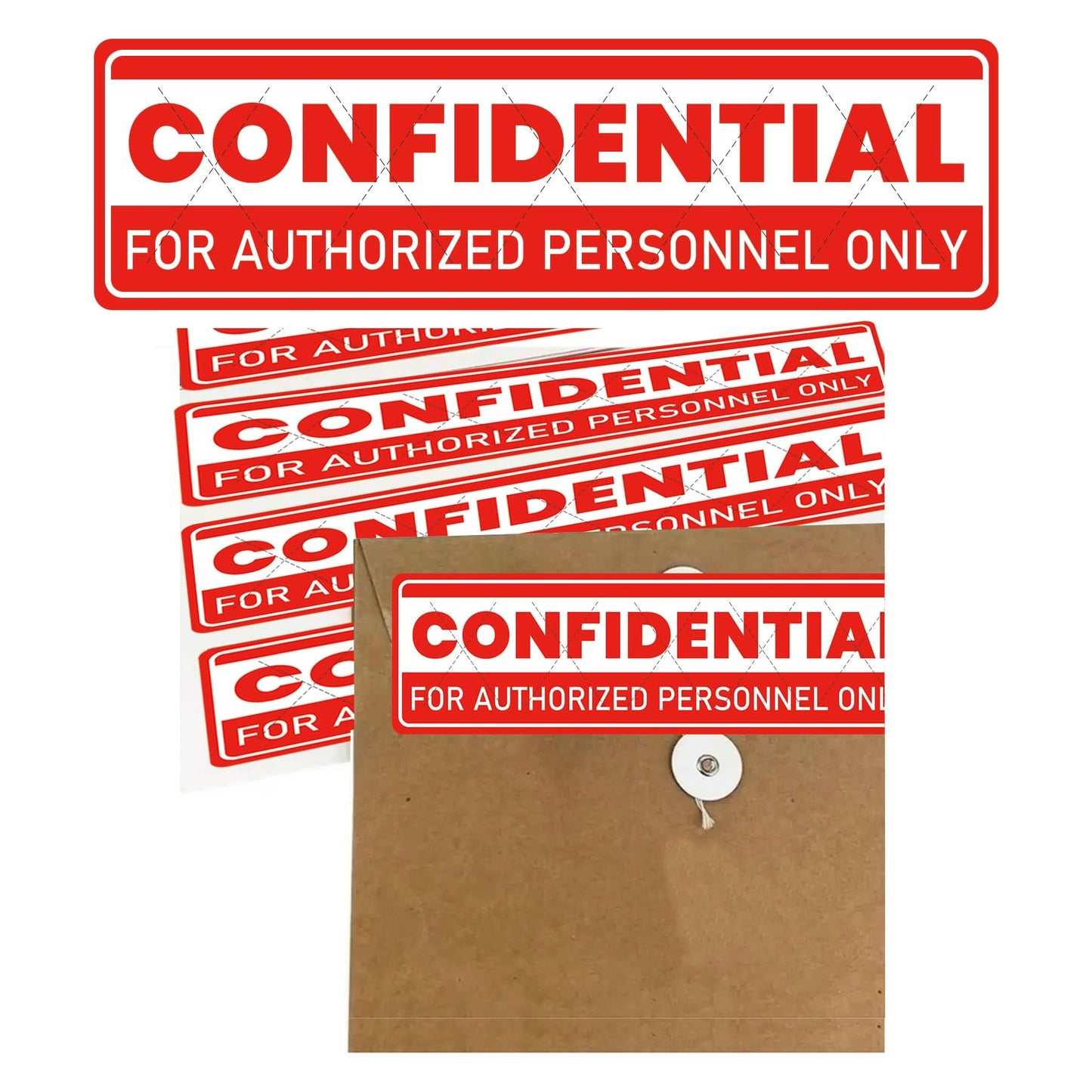 Red Confidential Sticker File Folder Chart Label 1 x 4 Inch - Confidential Tamper Evident Stickers Top Secret Stickers Confidential Labels File Handling Instructions Stickers Labels 500 Pcs