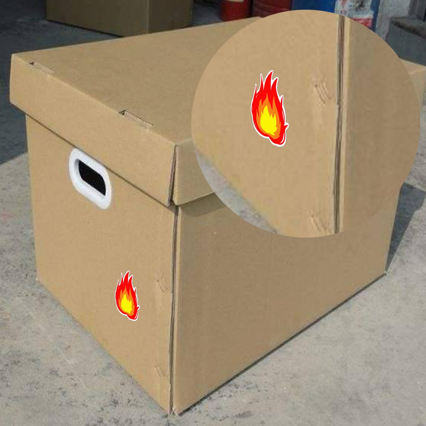200 Pcs Vinyl Stickers Waterproof Flame Sticker Fire Labels - 1 Inch Fire Shaped Stickers Hot Labels Flame Hot Sticker for Scrapbooking Decoration Craft Supplies