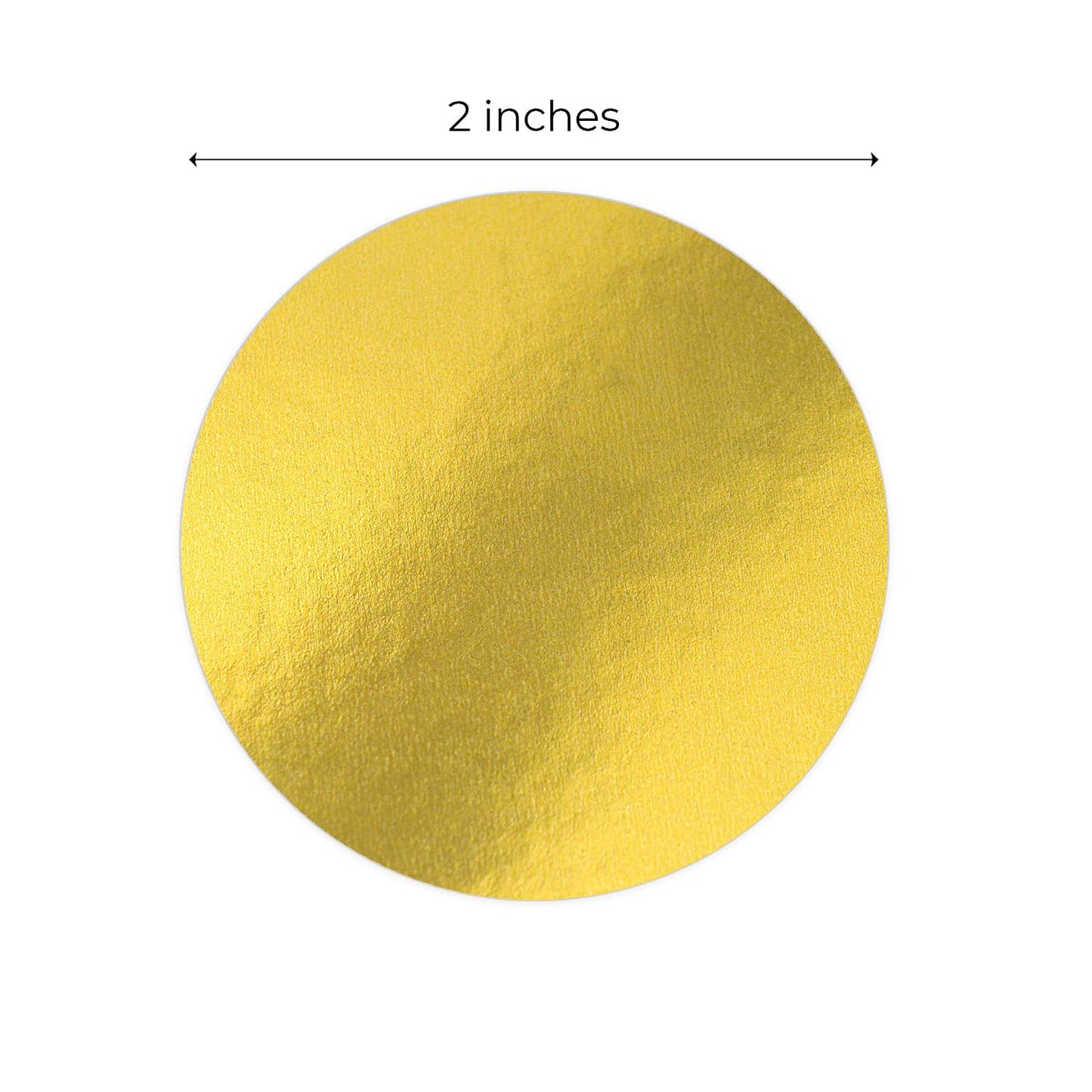 2" Metallic Gold Color Coding Stickers / 500 Round Shiny Gold Foil Labels/Made in The USA