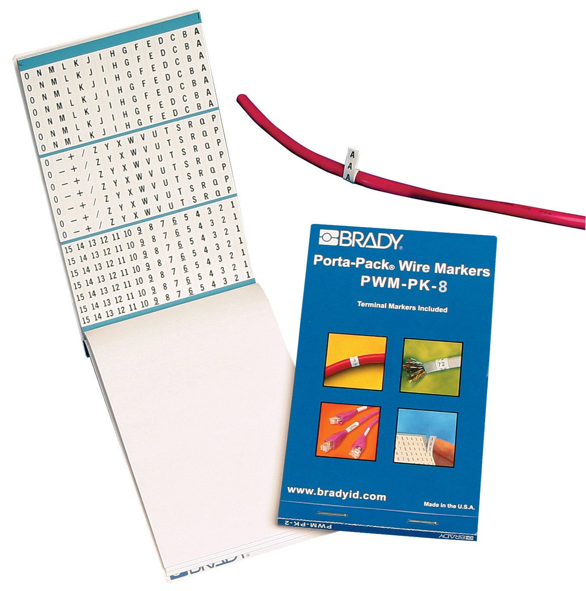 Wire Marker Book,Preprintd, Self-Adhesiv