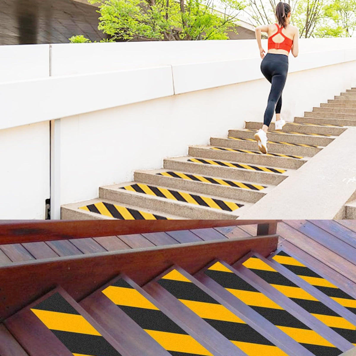 Non Slip Safety 2 Inch X 32.8ft, Grip Tape for Stairs Steps Black/Yellow