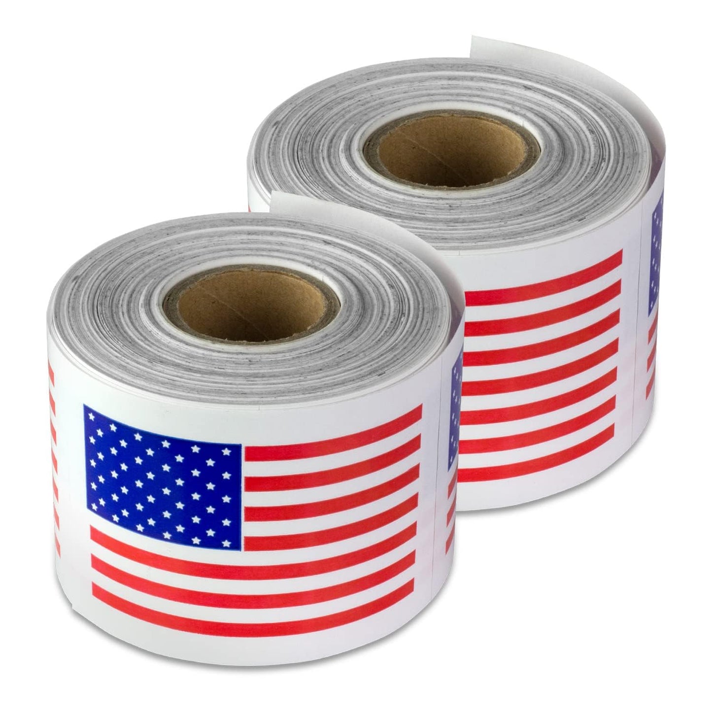 600 Labels - Amercian Flag USA Production Stickers, 2 x 3 inch Rectangle Manufacturing in America USA Labels - USA Flag Stickers