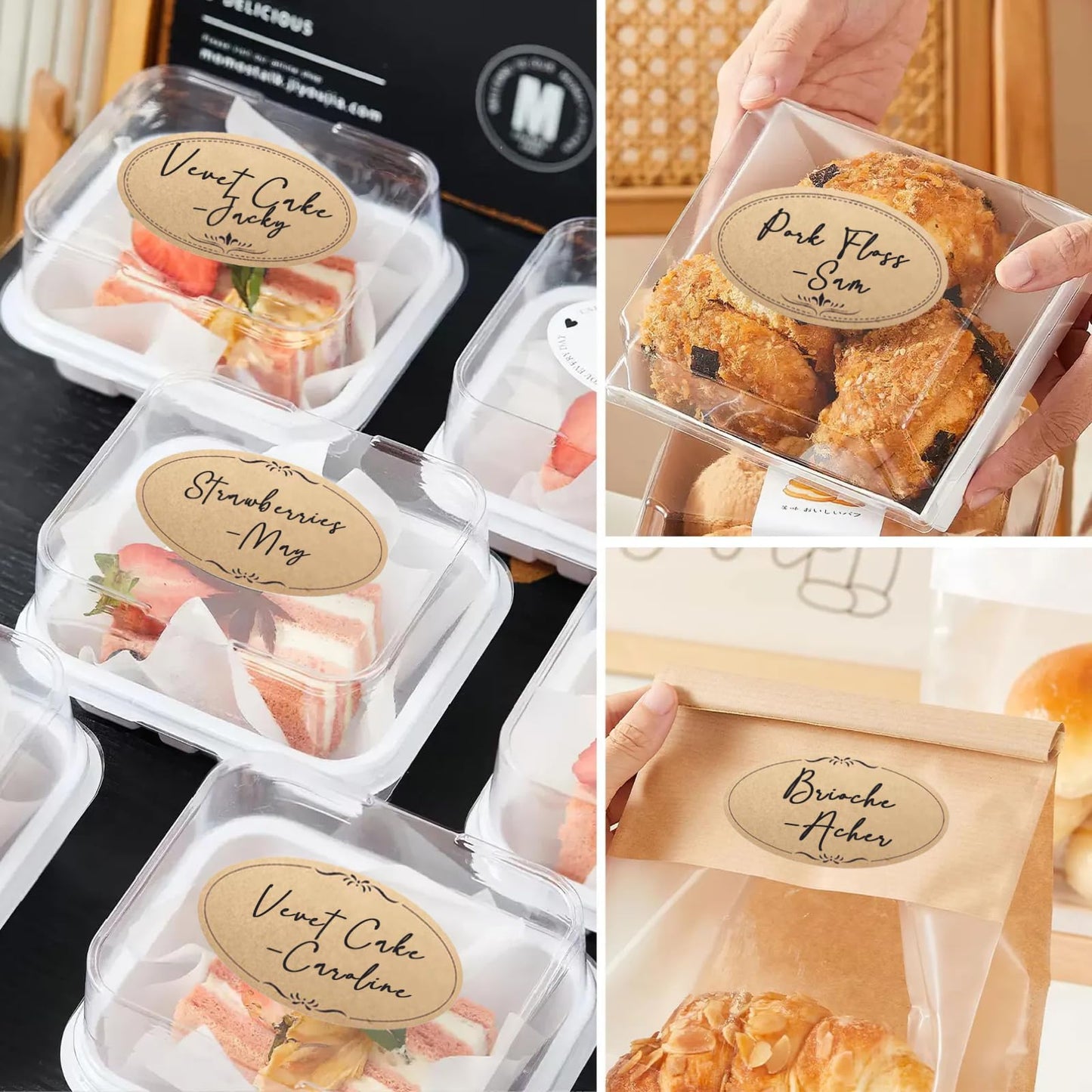 500Pcs Mason Jar Labels, Canning Labels for Food Containers, 4 Styles Canning Labels for Jars & Lids, 1.4 x 2.5 inch Stickers Spice Kitchen Pantry Restaurant Storage Organization