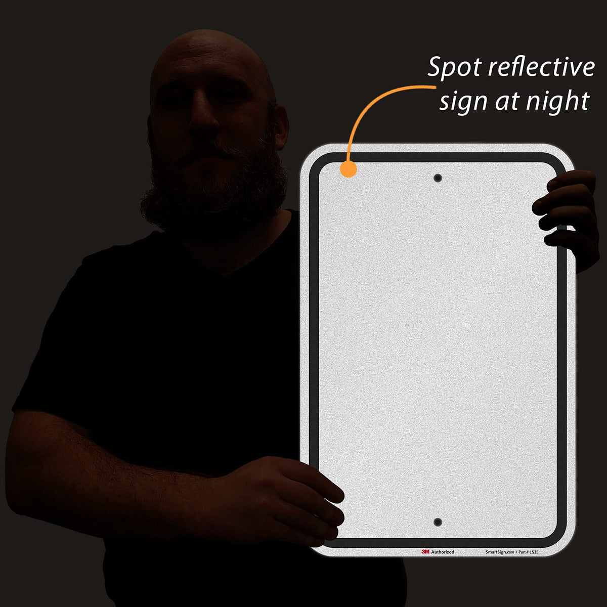 SmartSign 18 x 12 inch Blank Write-On Metal Sign, 63 mil Aluminum, 3M Laminated Engineer Grade Reflective Material, Black and White, Made in USA 12" x 18" EG Reflective Aluminum