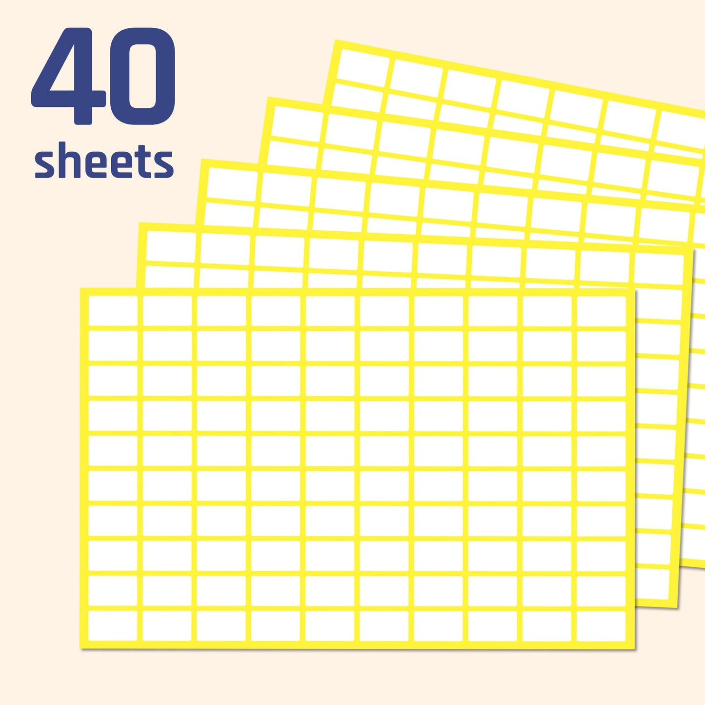0.5" x 0.3", 4000 Pieces - Price Stickers, Small Label Stickers to Write On