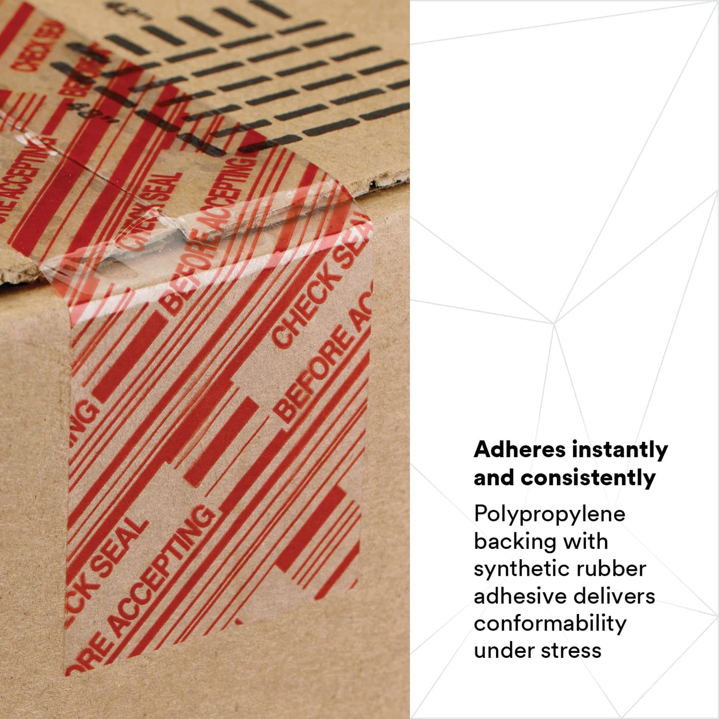 3M Scotch Security Message Box Sealing Tape 3779, Clear, 48 mm x 100 m, 1 Roll, Individually Wrapped Conveniently Packaged