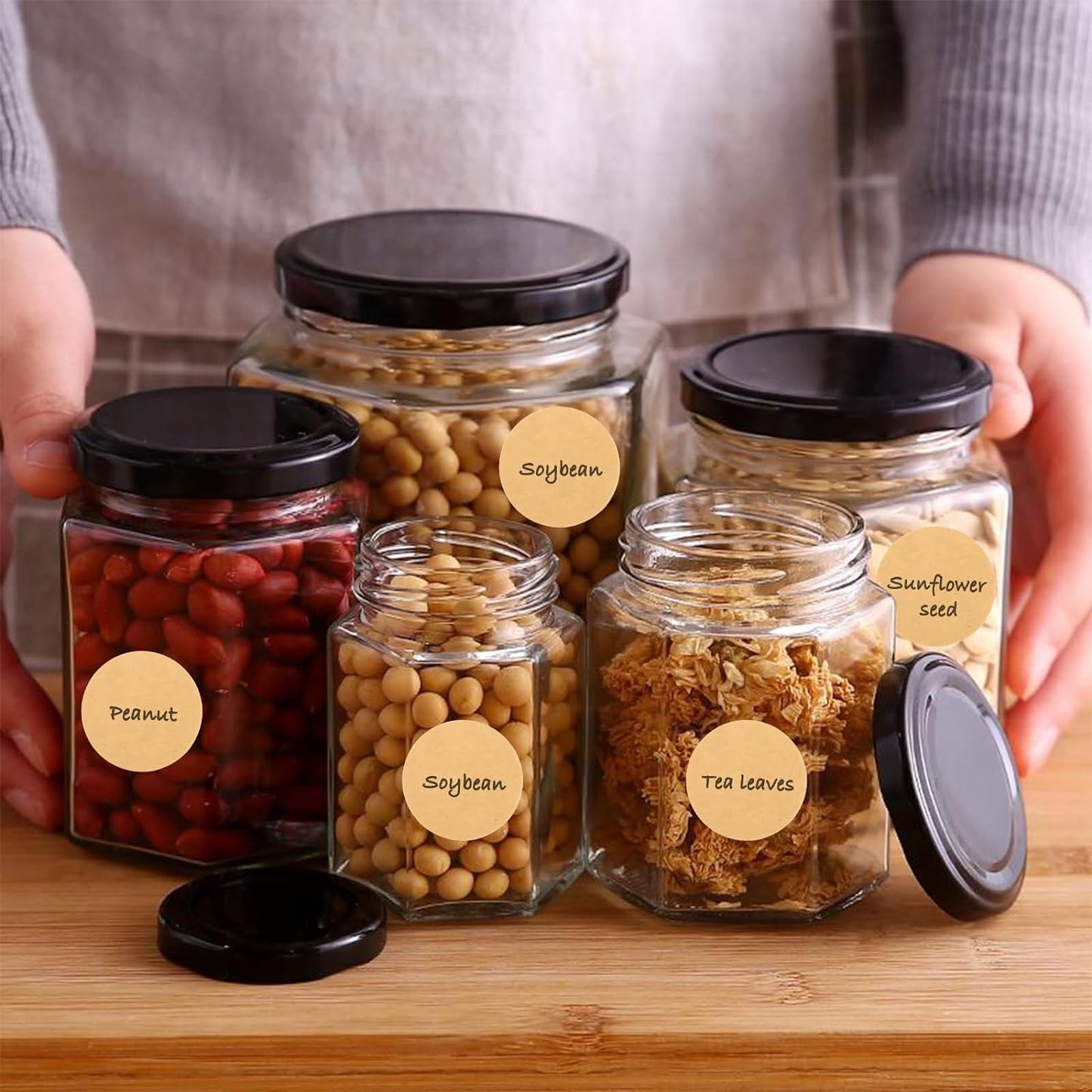 500PCS Kraft Circle Stickers, 1.5 Inch Round Blank Garage Sale Price Stickers, Kraft Coding Tag Labels, Brown Natural Envelope Seals for Home, Classroom, Jam, Canning Jar Labels