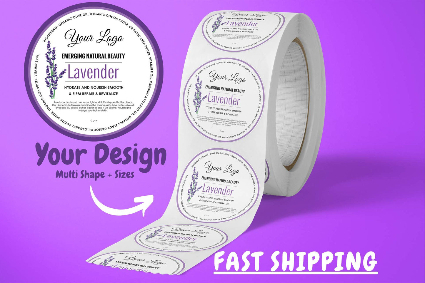 50+ Custom Circle Sticker Labels, Gloss/Matte Custom Sticker, Any Text + Image, Your Logo Design is Printed on Premium Paper (1.5 inch Circle) 1.5 inch Circle