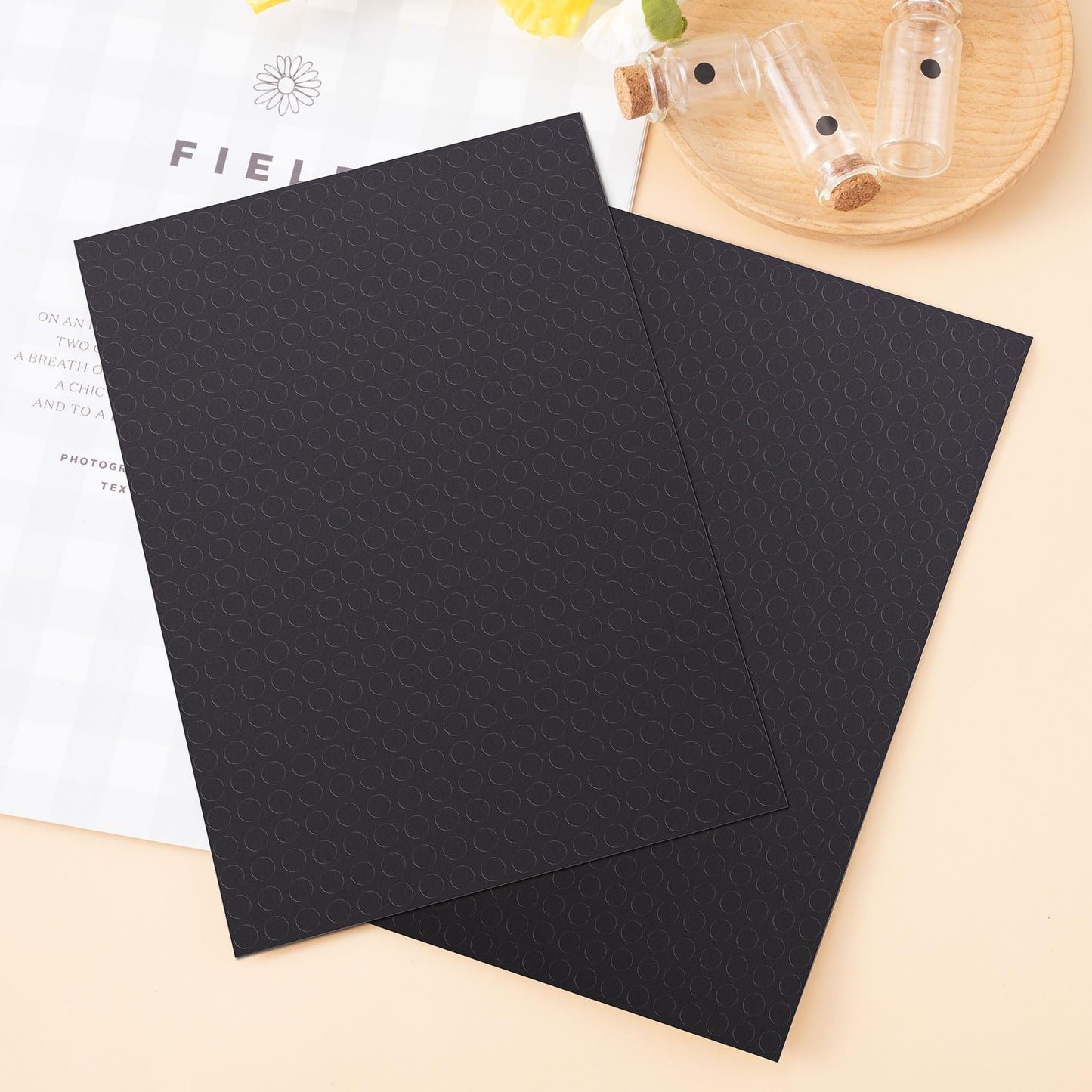 936 PCS 1/4 Inch Black Dot Stickers, Small Circle Stickers, Adhesive Round Dots for Office, Classroom - 2 Sheets