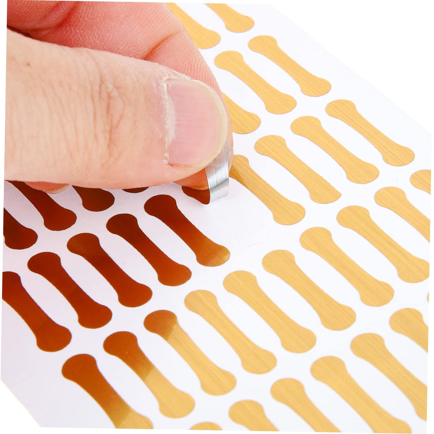 500pcs Tamper Evident Stickers - Food Labels, Clear Duct Tape, Decorative, Gold and Silver PVC Sealing Stickers Golden 3.00X0.60X0.10CM