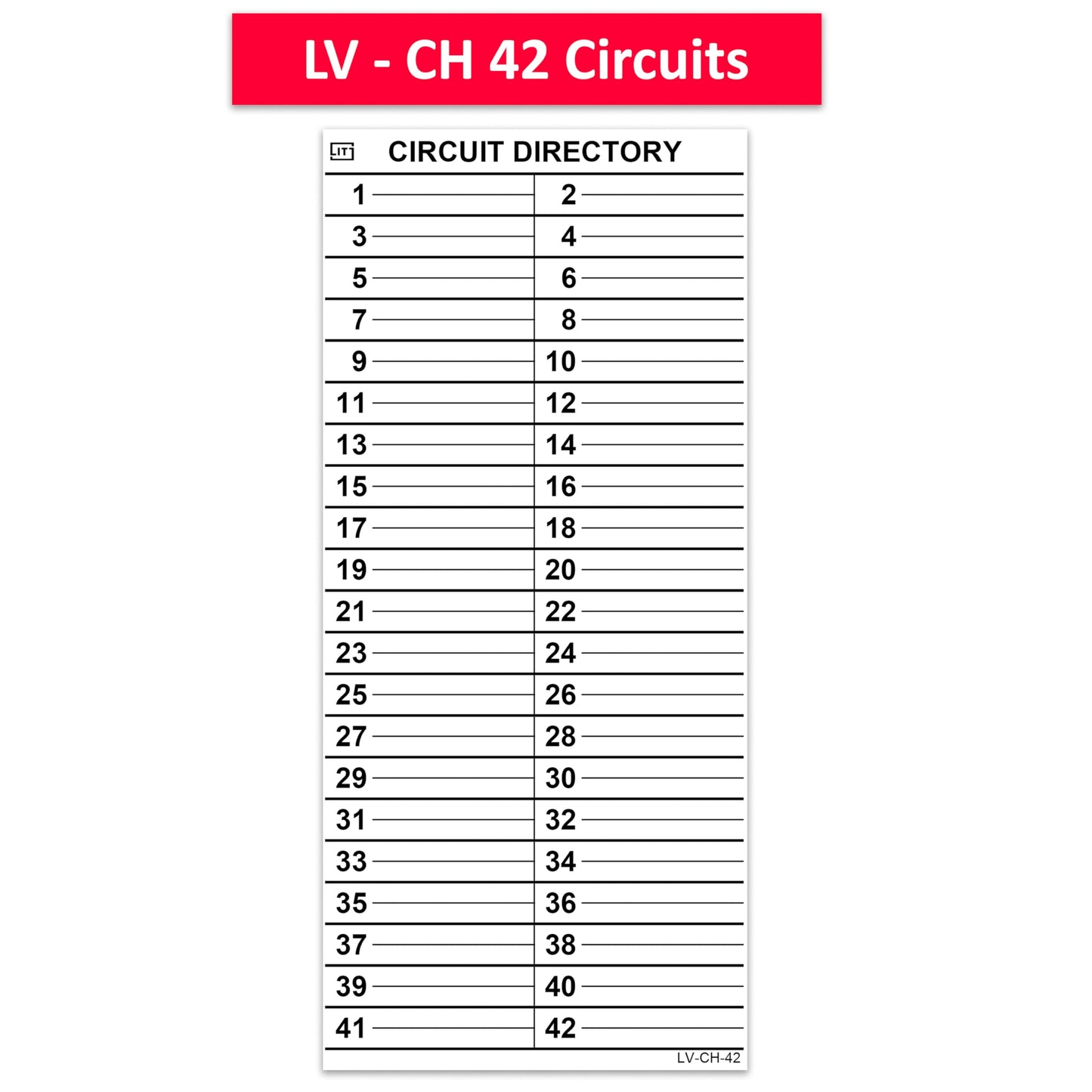 42 Circuits 2 Pack Vinyl Replacement for Cutler Hammer Eaton Electrical Circuit Breaker Fuse Panel Directory Labels Stickers Decals CKTDIR Waterproof