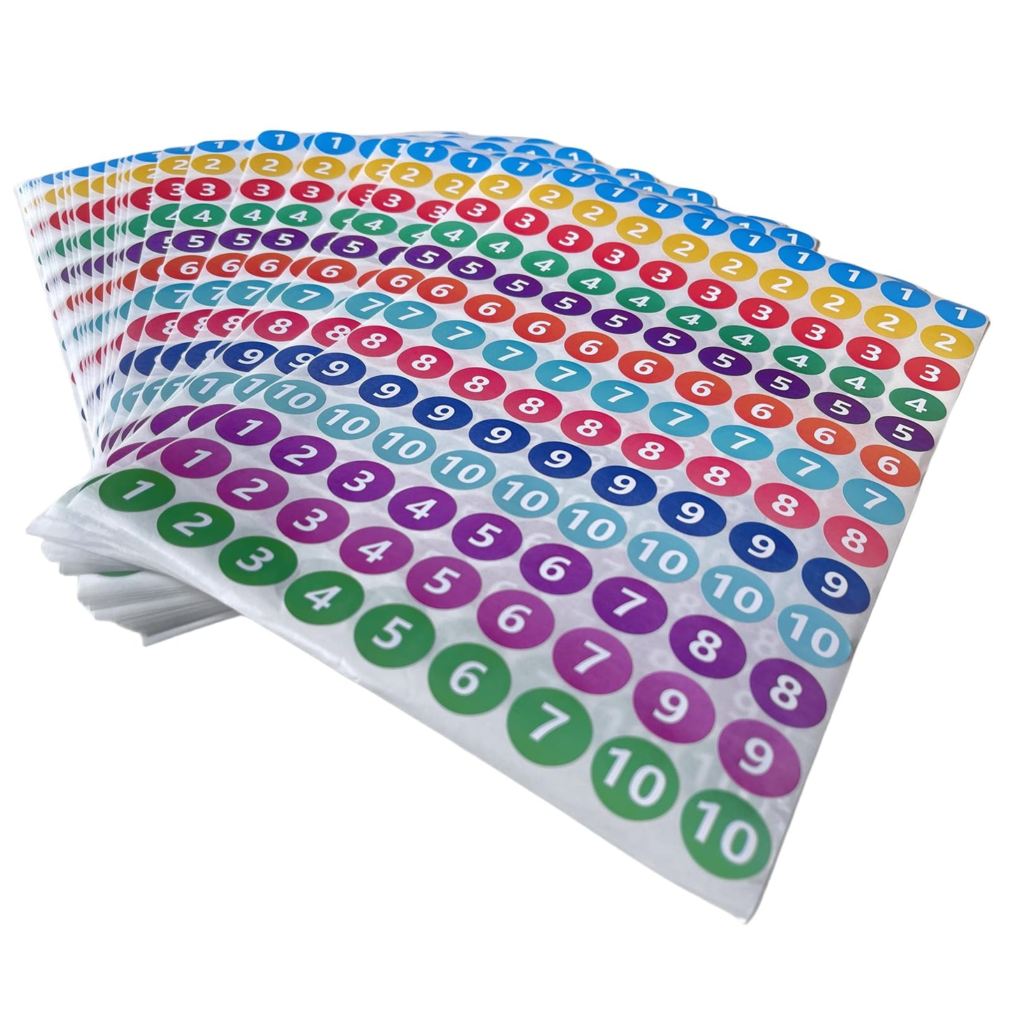 RIVEENY 24 Sheets 1 to 10 Number Stickers Vinyl Consecutive Number Stickers Self Adhesive Decal for Indoor and Outdoor Waterproof Labels Number Inventory Stickers for Inventory Classification Style-b