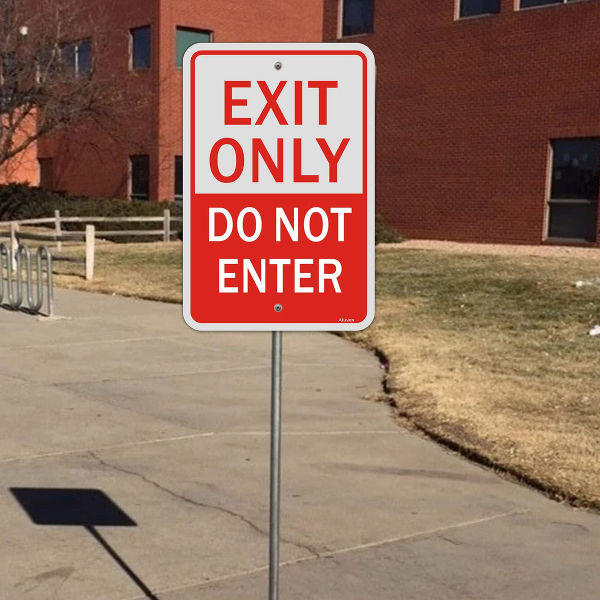 Exit Only Do Not Enter Signs No Entry Metal Reflective 12" x 18" Rust Free Aluminum UV Printed Easy Mounting Outdoor Use Waterproof Sturdy 2 Pack A2