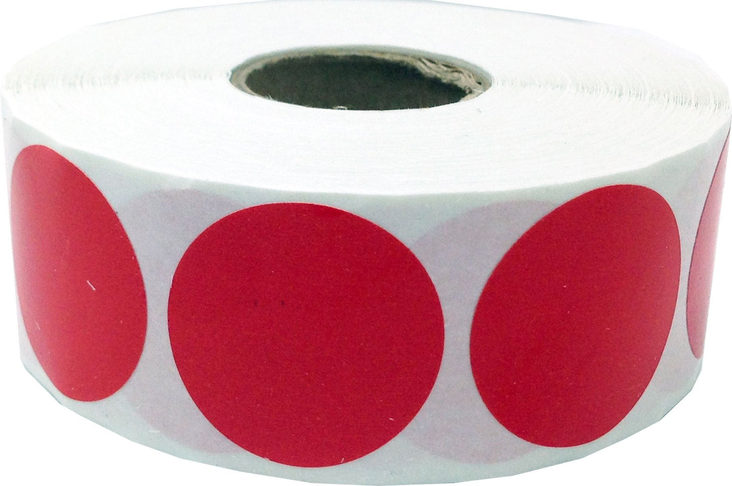 Red Color Coding Labels for Organizing Inventory 1 Inch Round Circle Dots 500 Total Adhesive Stickers On A Roll Red