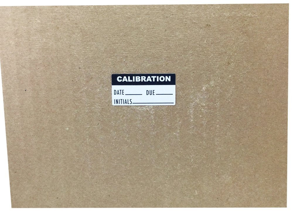 White and Black Calibration Labels, 3/4 x 1 1/2 Inch in Size, 500 Adhesive Stickers on a Roll