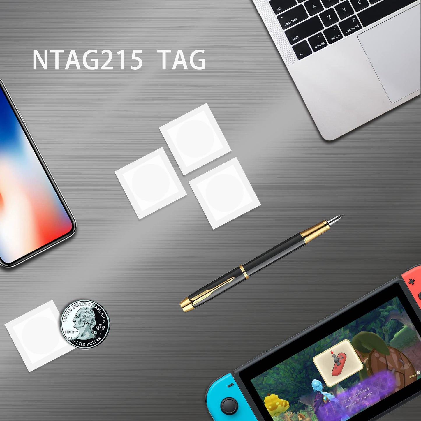 10 PCS NFC Tags NATG215 NFC Sticker, BABIQT Square NFC 215 Tag Stickers NFC Chip 13.56MHz 1X1 inch Compatible with Amiibo and Tagmo 10PCS NTAG215 Square Tag