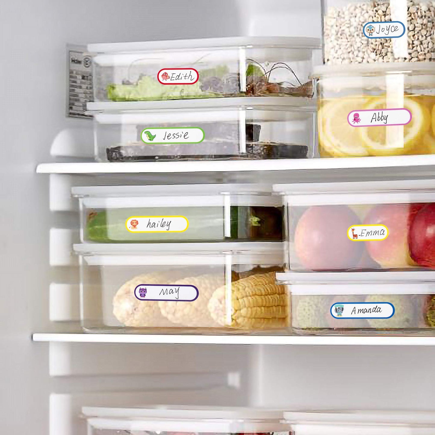 Baby Bottle Labels for Daycare, 128pcs Waterproof Daycare Labels, Name Labels for Kids School Supplies Self-Laminating, Dishwasher Safe Name Tag Label Stickers for Water Bottle, Sippy Cup 128pcs-animals