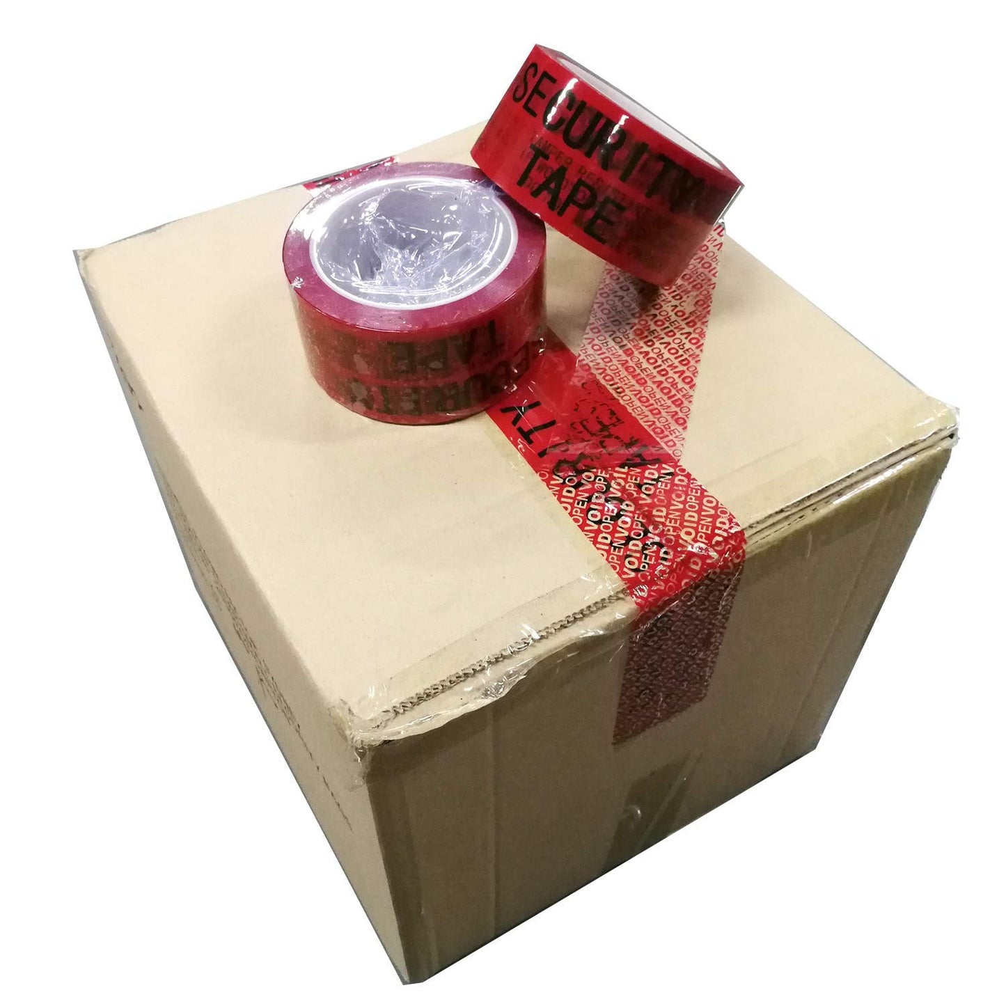 1 Roll Partial Transfer Tamper Proof Security Seal Tape (2 Inches x 55 Yards x 2 Mil, Do Not Break Seal “Caution/Void Open”, Red)