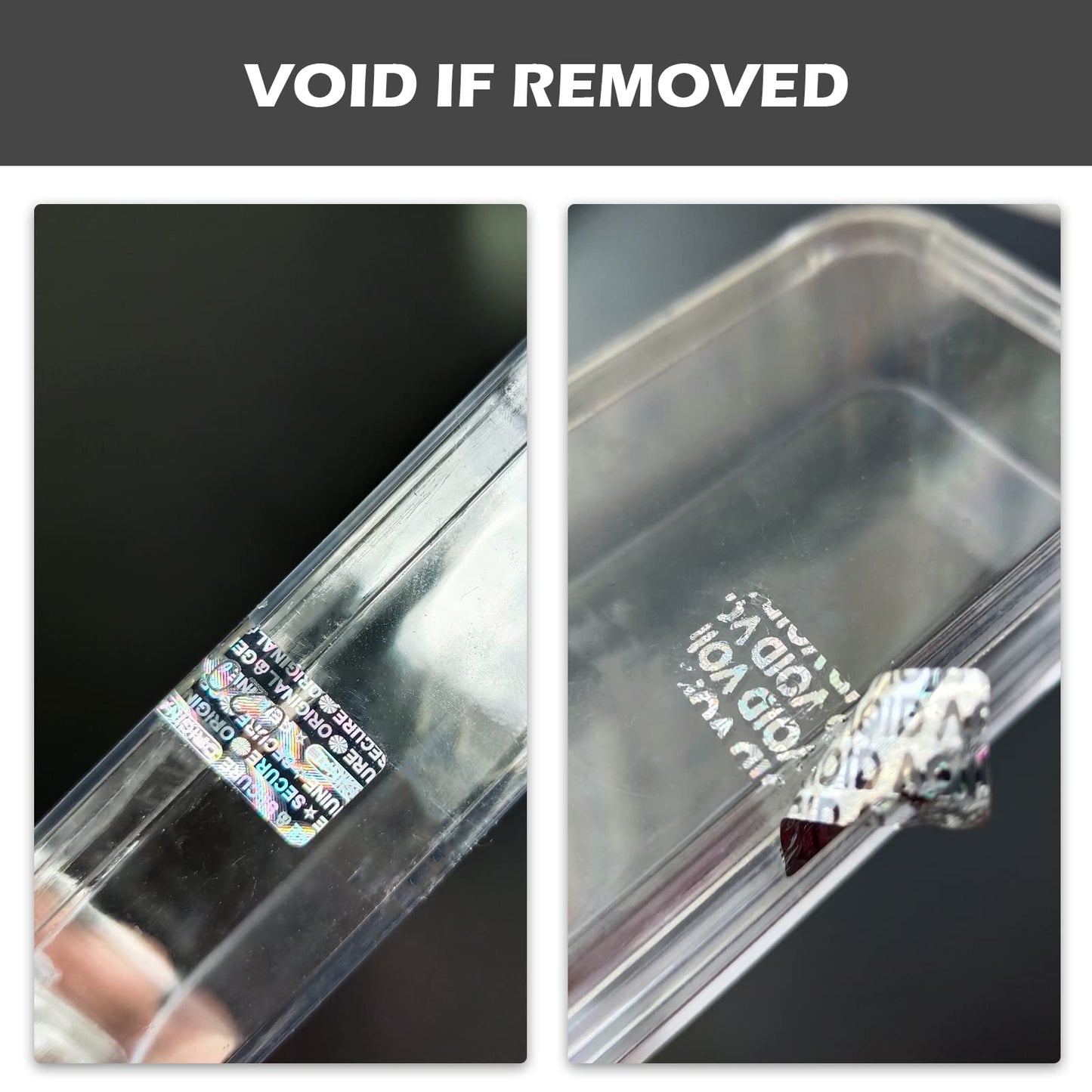 180pcs Tamper Proof Hologram Stickers Security Seal Genuine Warranty Void Label Tamper evident Seal Unique Serial Number (1.2x0.4inch) 180pcs
