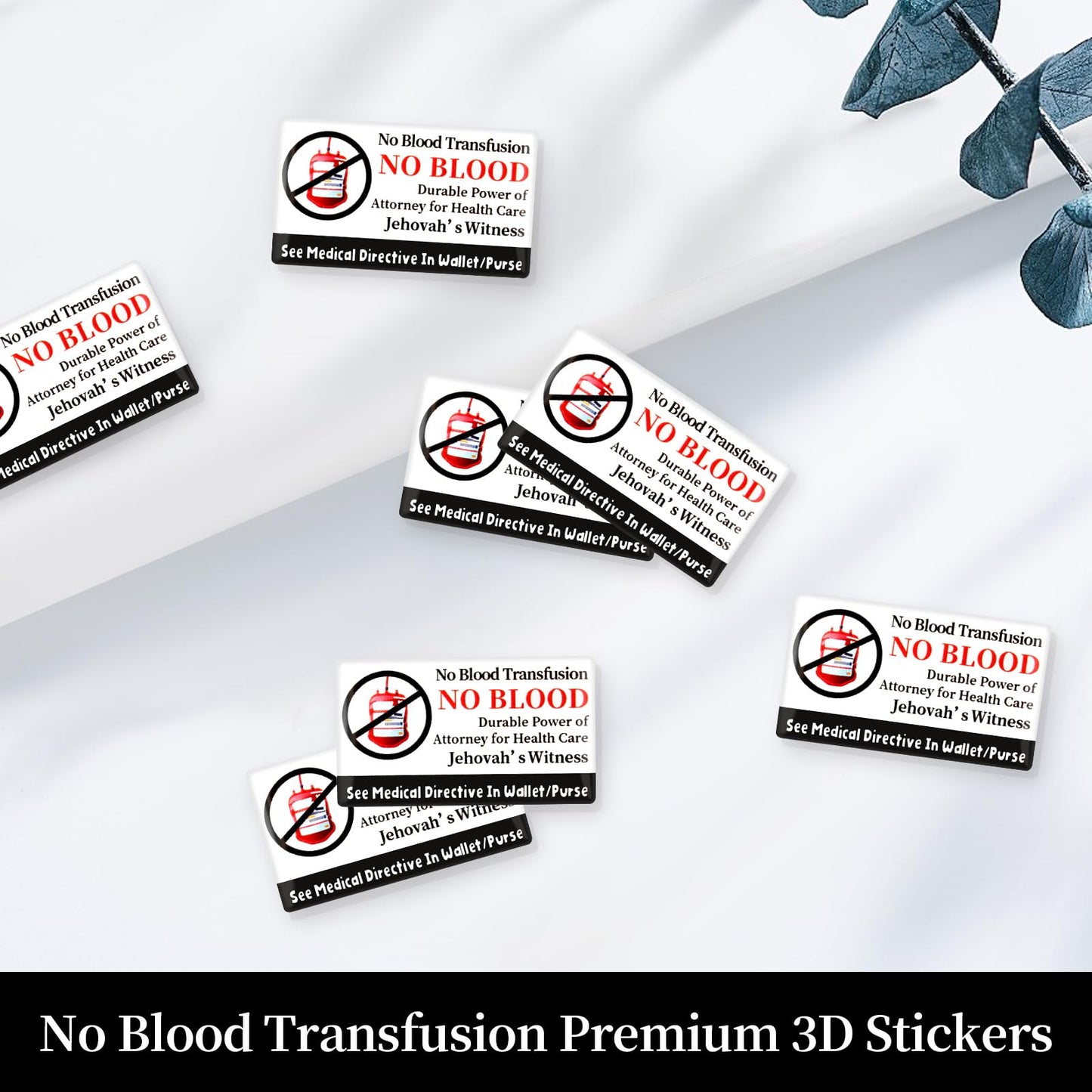20 Pcs Jehovah's Witness No Blood Stickers - JW Meeting Accessories & Ministry Supplies - Gifts for JW.org Pioneer Convention 20