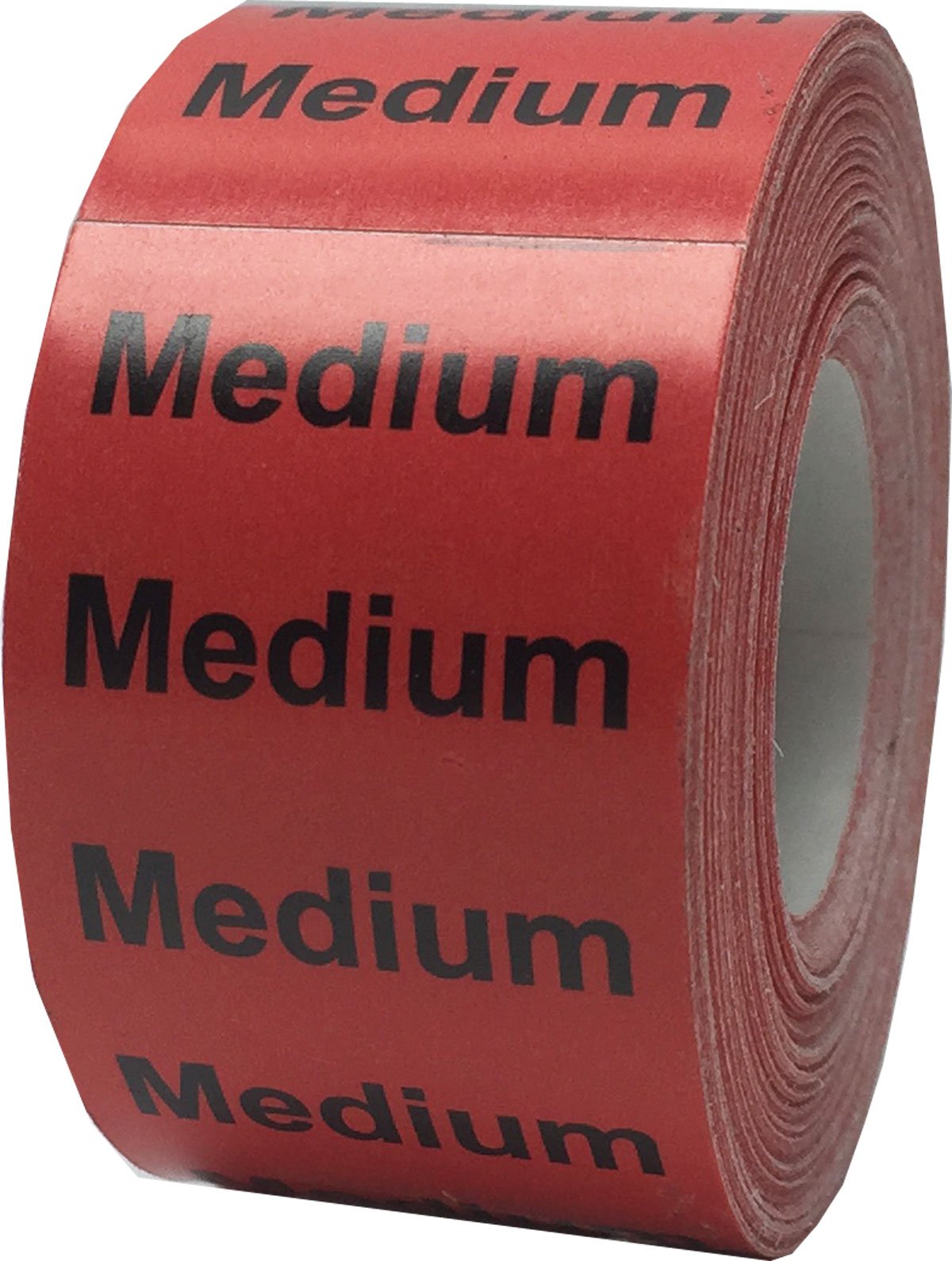 Red Medium Clothing Size Strip Stickers 1.25 x 5 Inches in Size 125 Labels on a Roll Red Medium