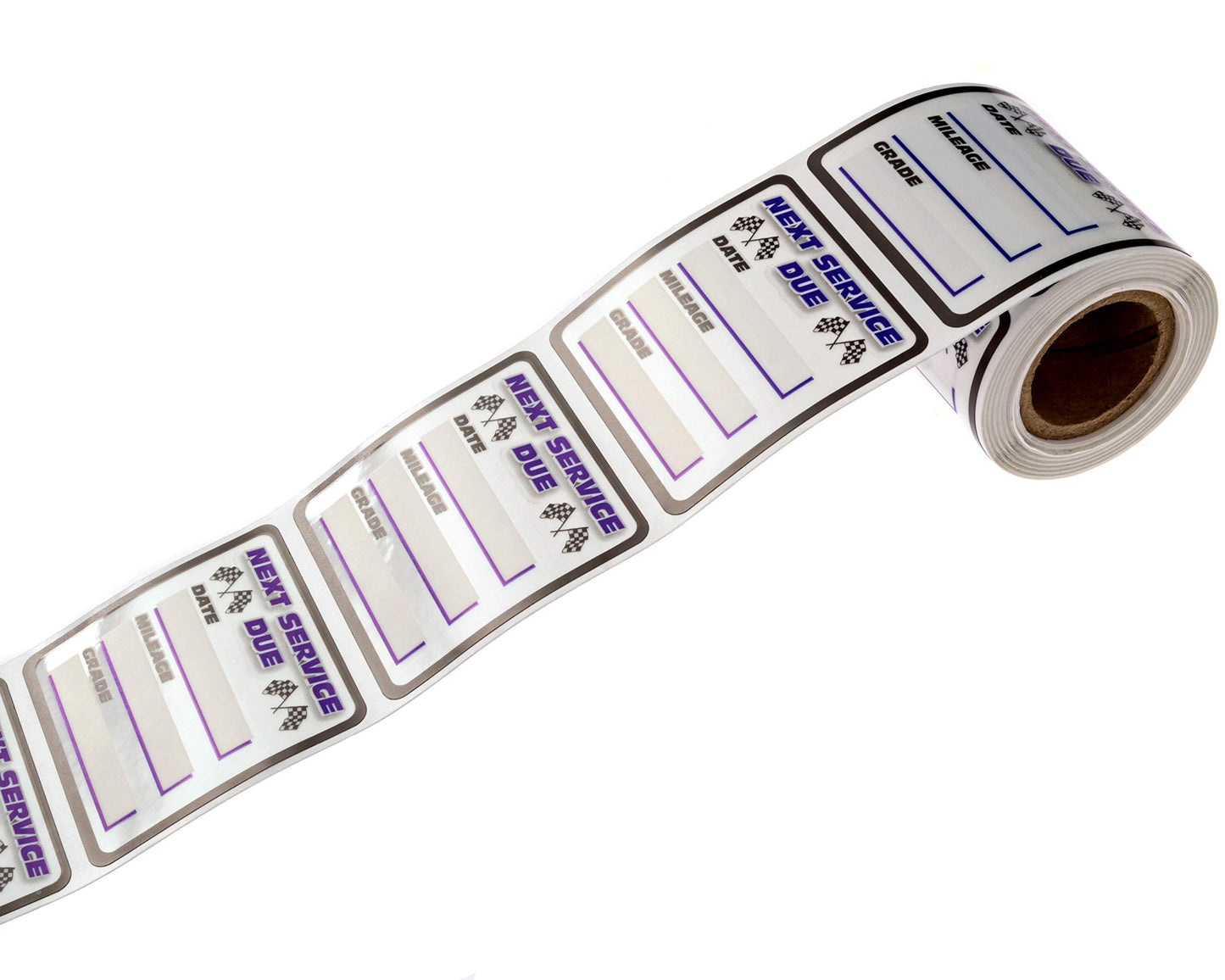 Checkered Flag Oil Change Service Reminder Stickers / 250 Clear Window Automotive Mechanic Maintenance Due Labels / 2" x 2" Square Auto Vehicle Repair Shop Sticker Reminders/Made in The USA 250 Oil Change Labels Racing Flags