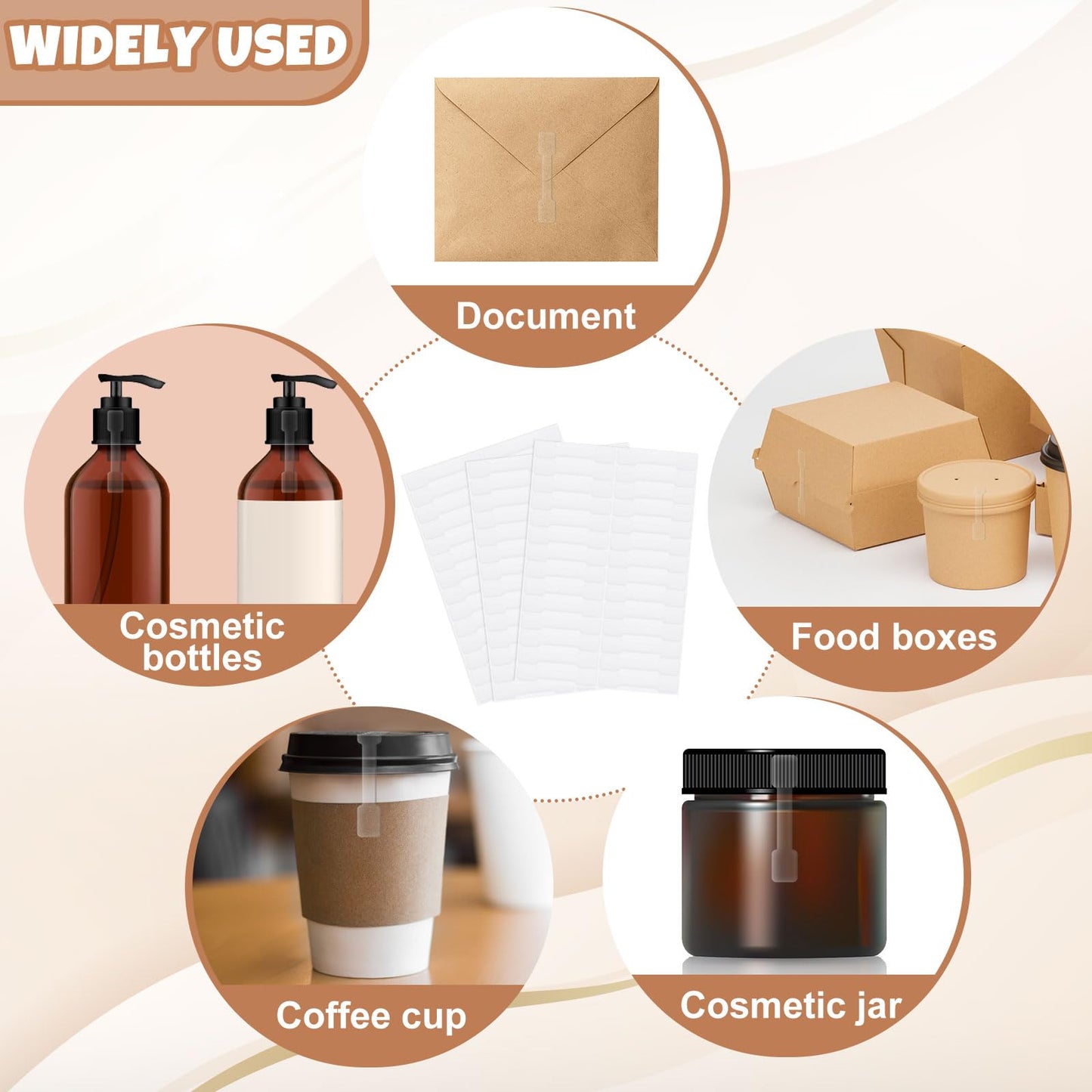 Whaline 1008Pcs Tamper Evident Seals Top Transparent Tamper Proof Labels Clear Tamper Resistant Adhesive Stickers Perfect for Food Drink Packaging Sealing Delivery Supply, 2.75 x 0.5 Inch