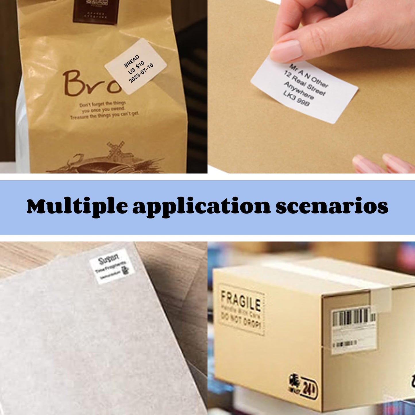 Thermal Label - 2.2"x1.18"(56x30mm) for PikDik PD-Q2 Mini Pocket Printer,3 Rolls,Suitable for Barcode,FNSKU,Address,Mailing,Logo,Business,Home Tag,White Label Paper-52*30mm