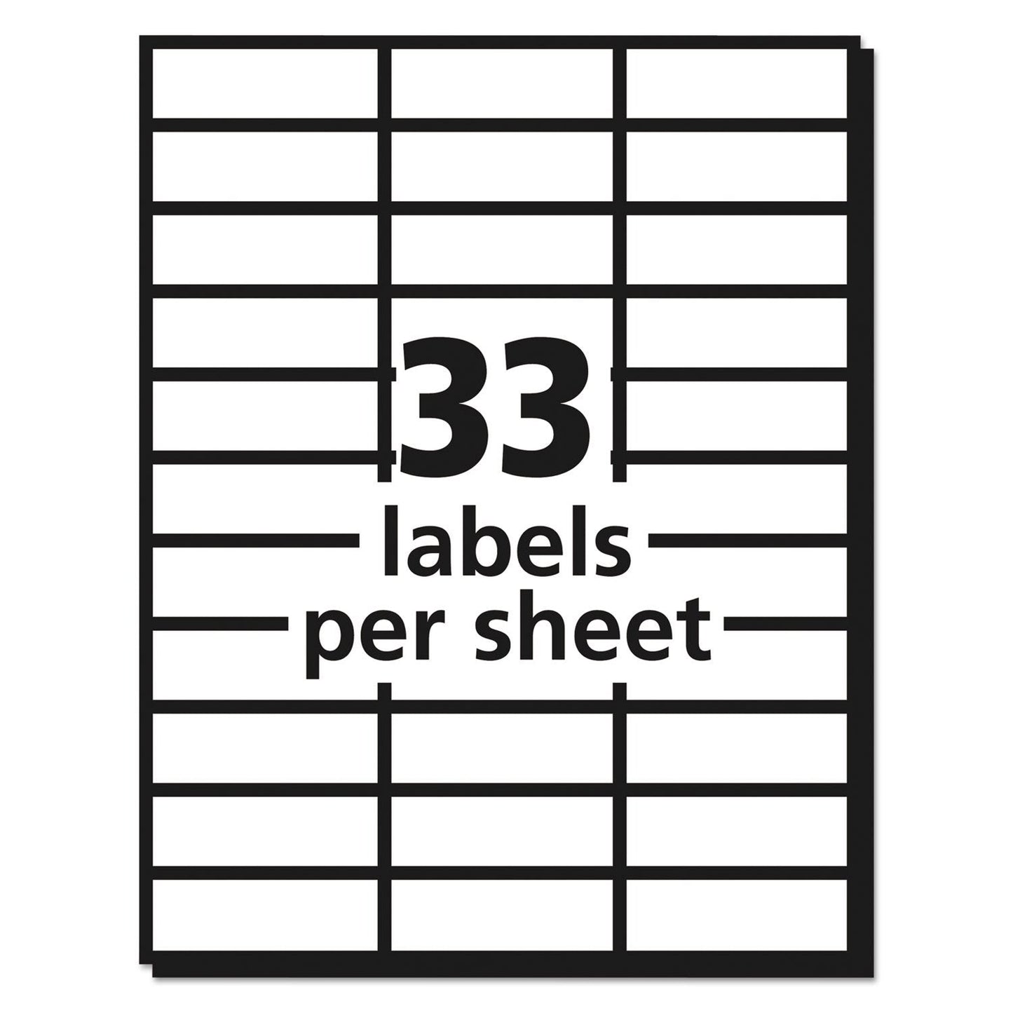 Avery Address Labels for Copiers, 1" x 2-13/16", 2,310 Matte Frosted Clear Labels (5311)